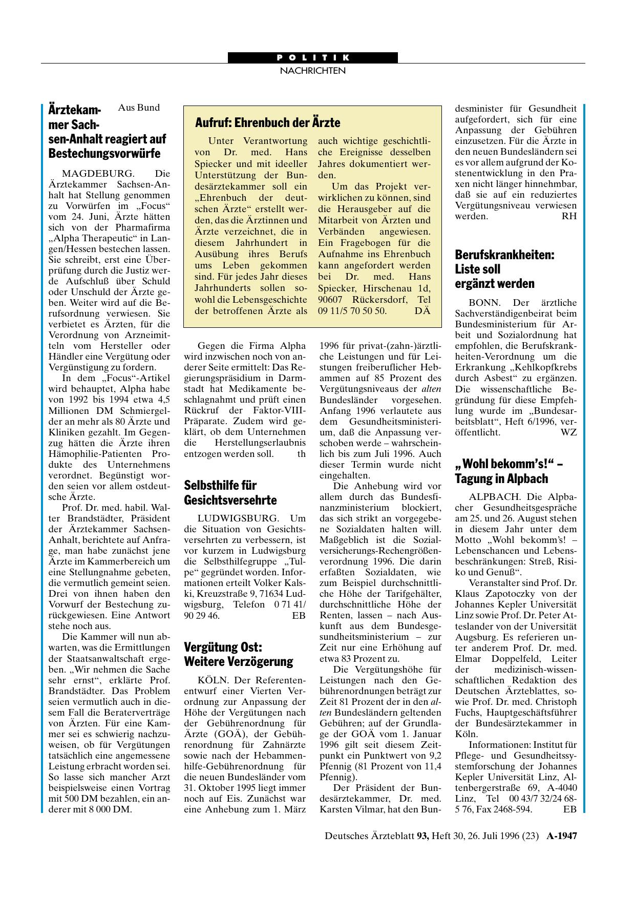 Vorschauseite 1: Berufskrankheiten: Liste soll ergänzt werden