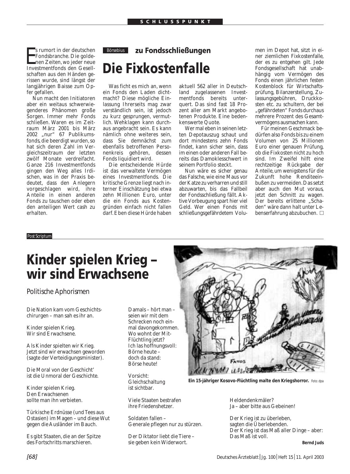 Vorschauseite 1: Kinder spielen Krieg – wir sind Erwachsene: Politische Aphorismen