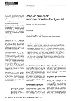 Vorschauseite 1: Das Cor pulmonale im konventionellen Röntgenbild: Diagnose und Differentialdiagnose