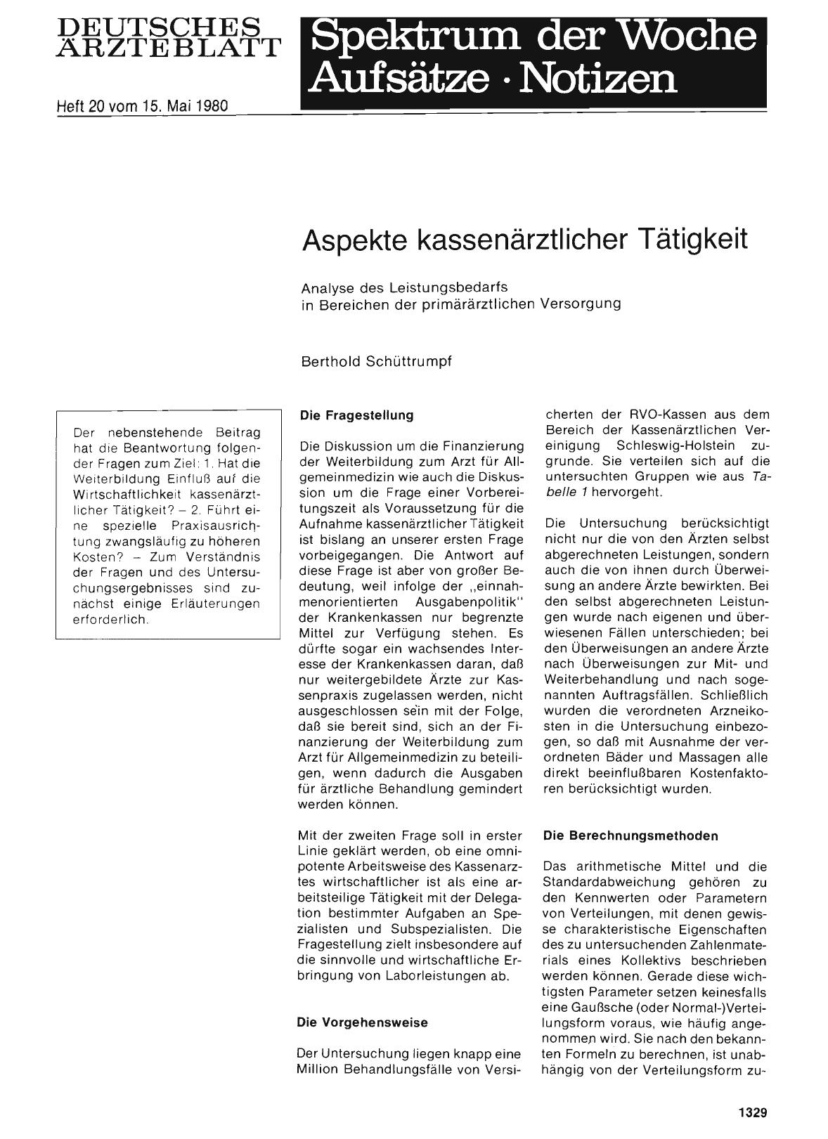 Vorschauseite 1: Aspekte kassenärztlicher Tätigkeit