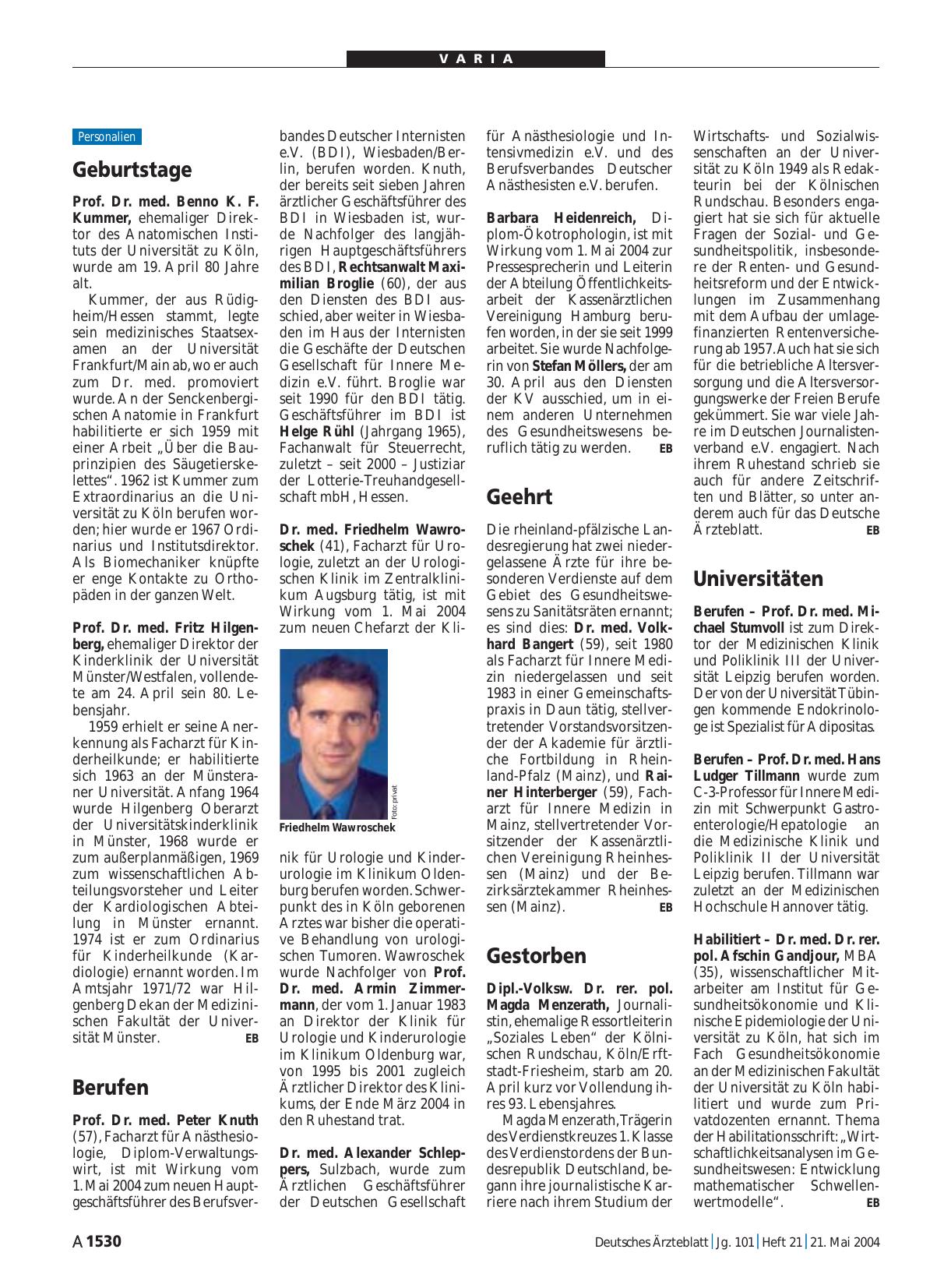 Vorschauseite 1: Universitäten