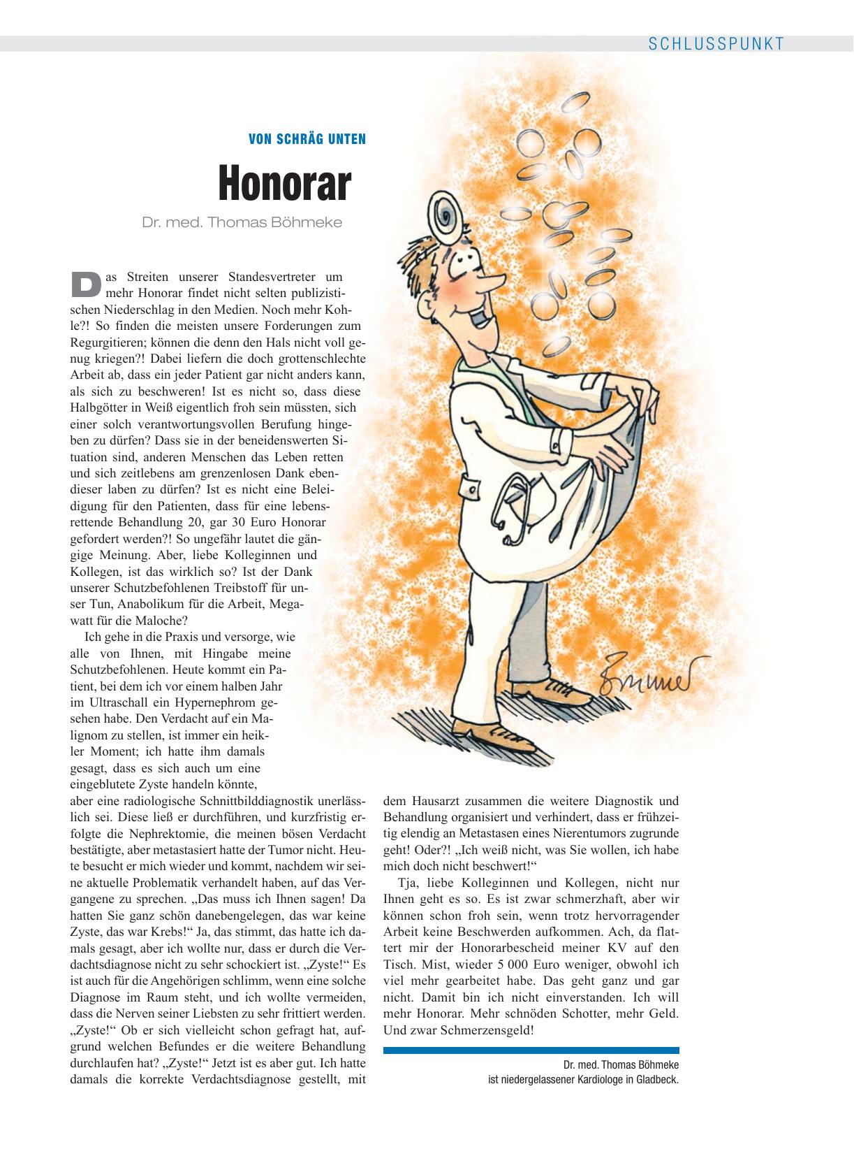 Vorschauseite 1: Von schräg unten: Honorar
