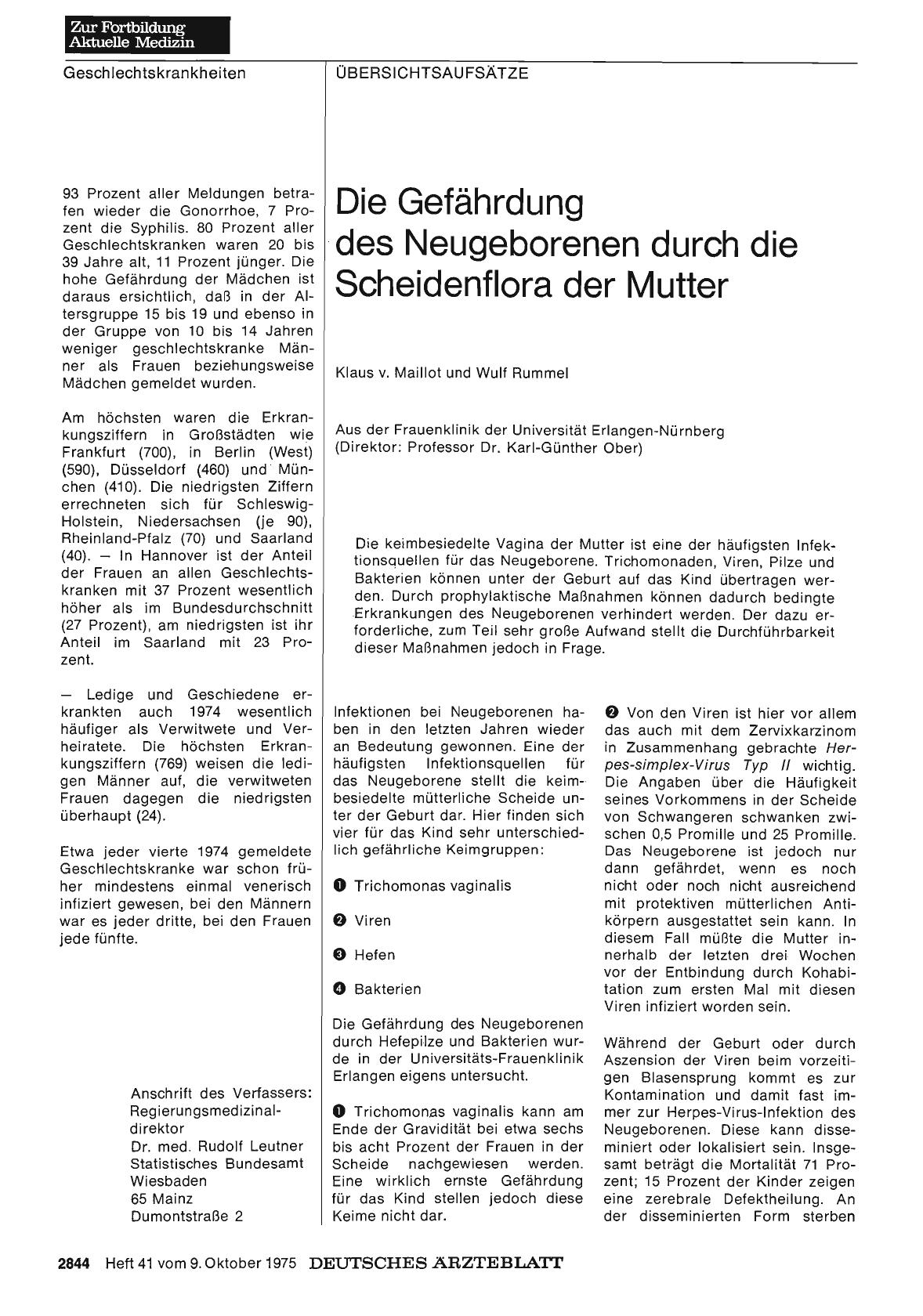Vorschauseite 1: Die Gefährdung des Neugeborenen durch die Scheidenflora der Mutter