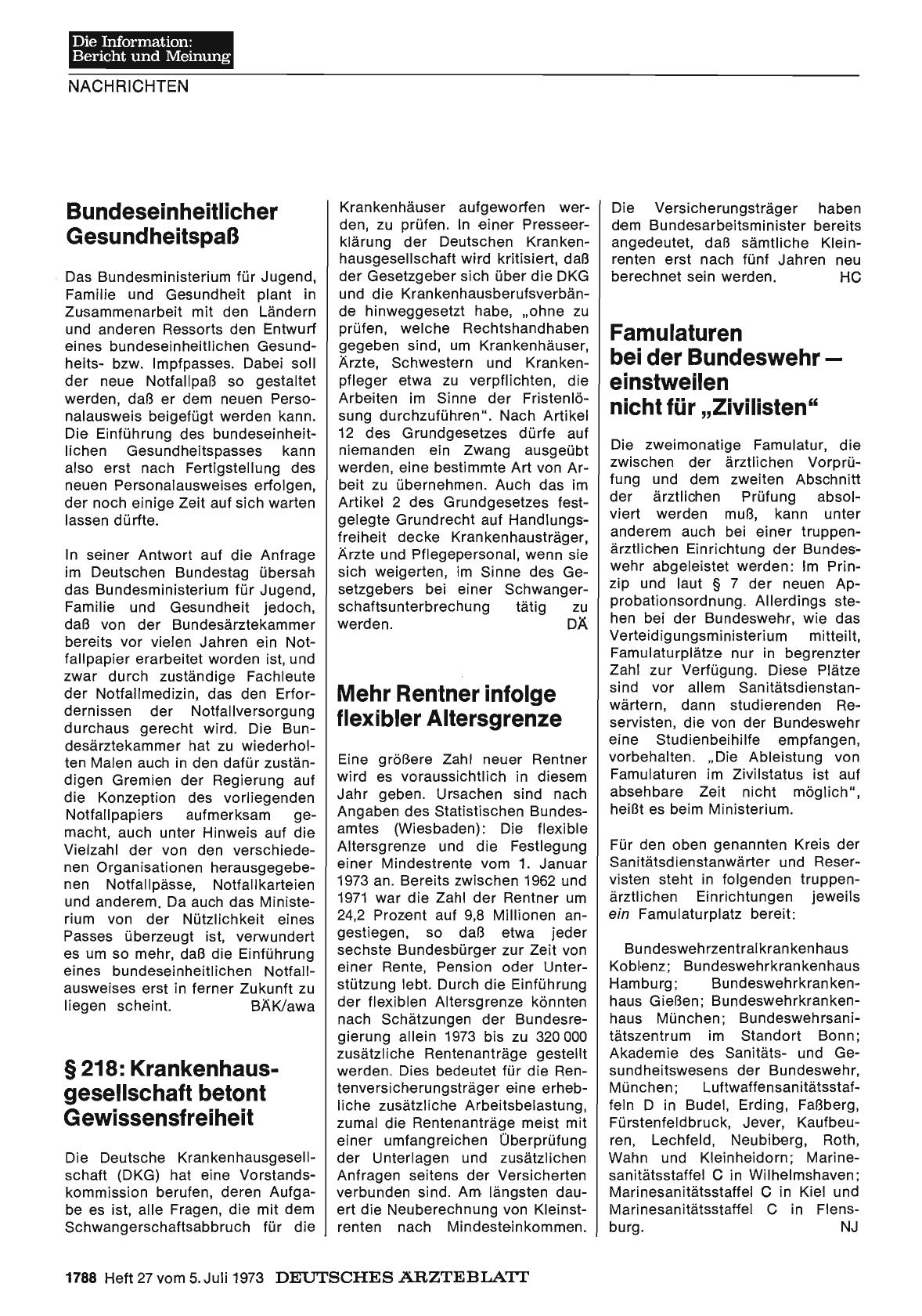 Vorschauseite 1: § 218: Krankenhausgesellschaft betont Gewissensfreiheit