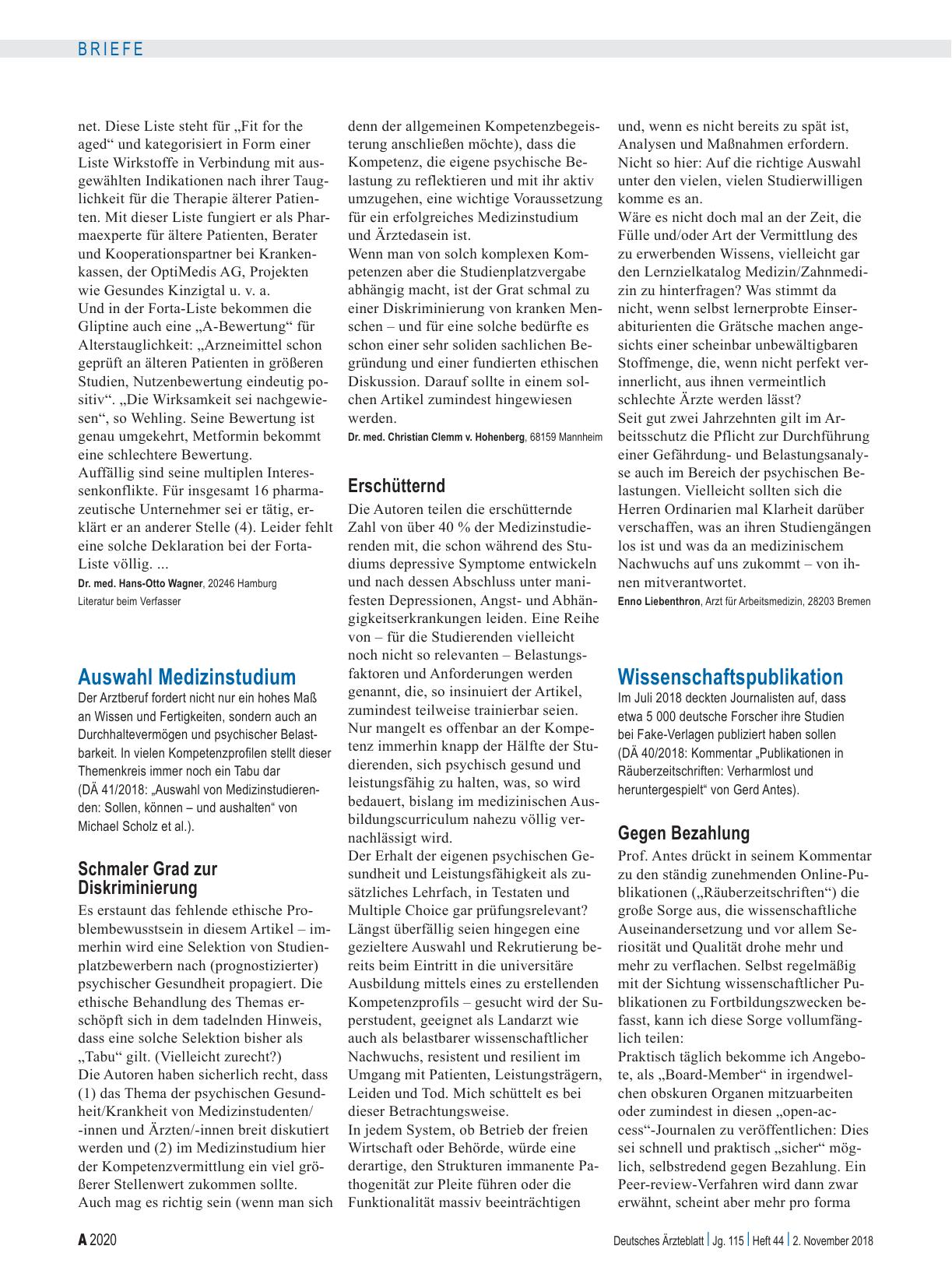 Vorschauseite 1: Auswahl Medizinstudium: Erschütternd