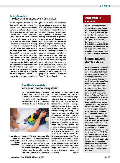 Vorschauseite 1: Bundesarbeitsgericht: Arbeitszeit muss systematisch erfasst werden
