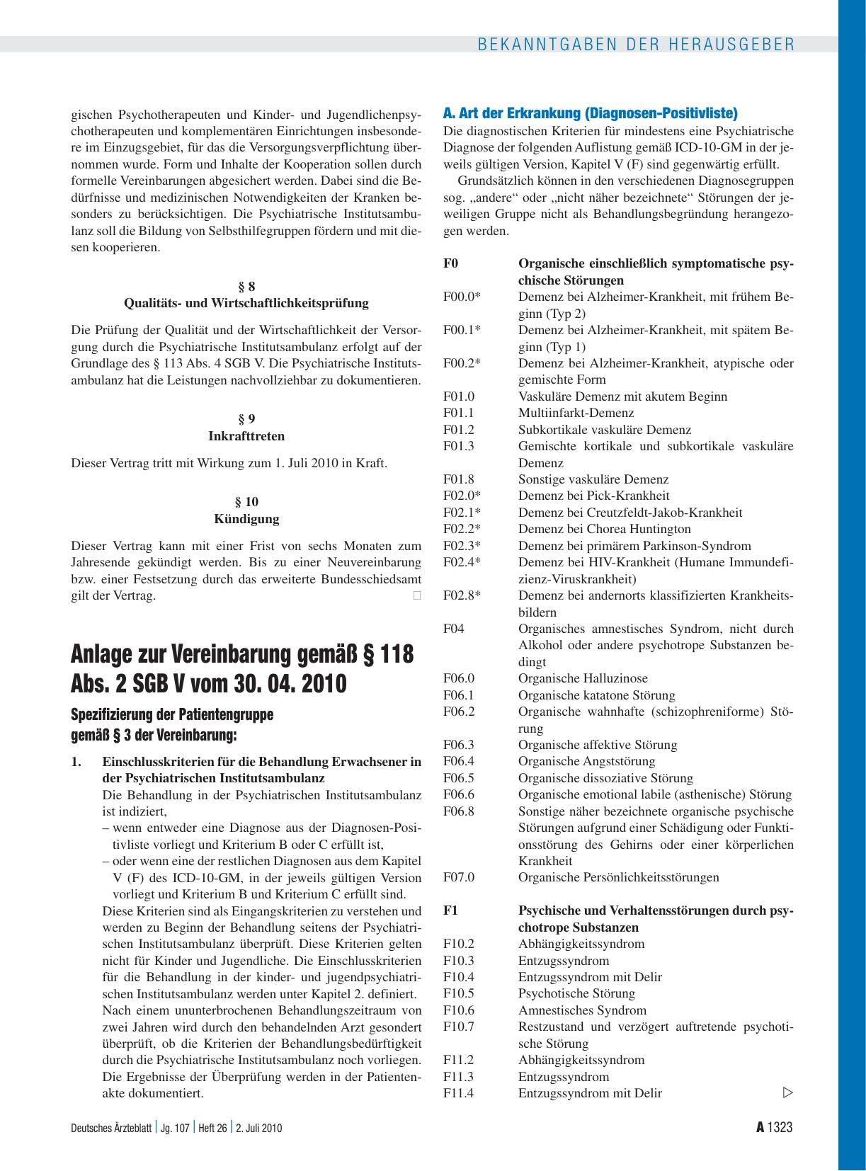 Vorschauseite 3: Kommentar zur Neuvereinbarung zu Psychiatrischen Institutsambulanzen nach § 118 Abs. 2 SGB V