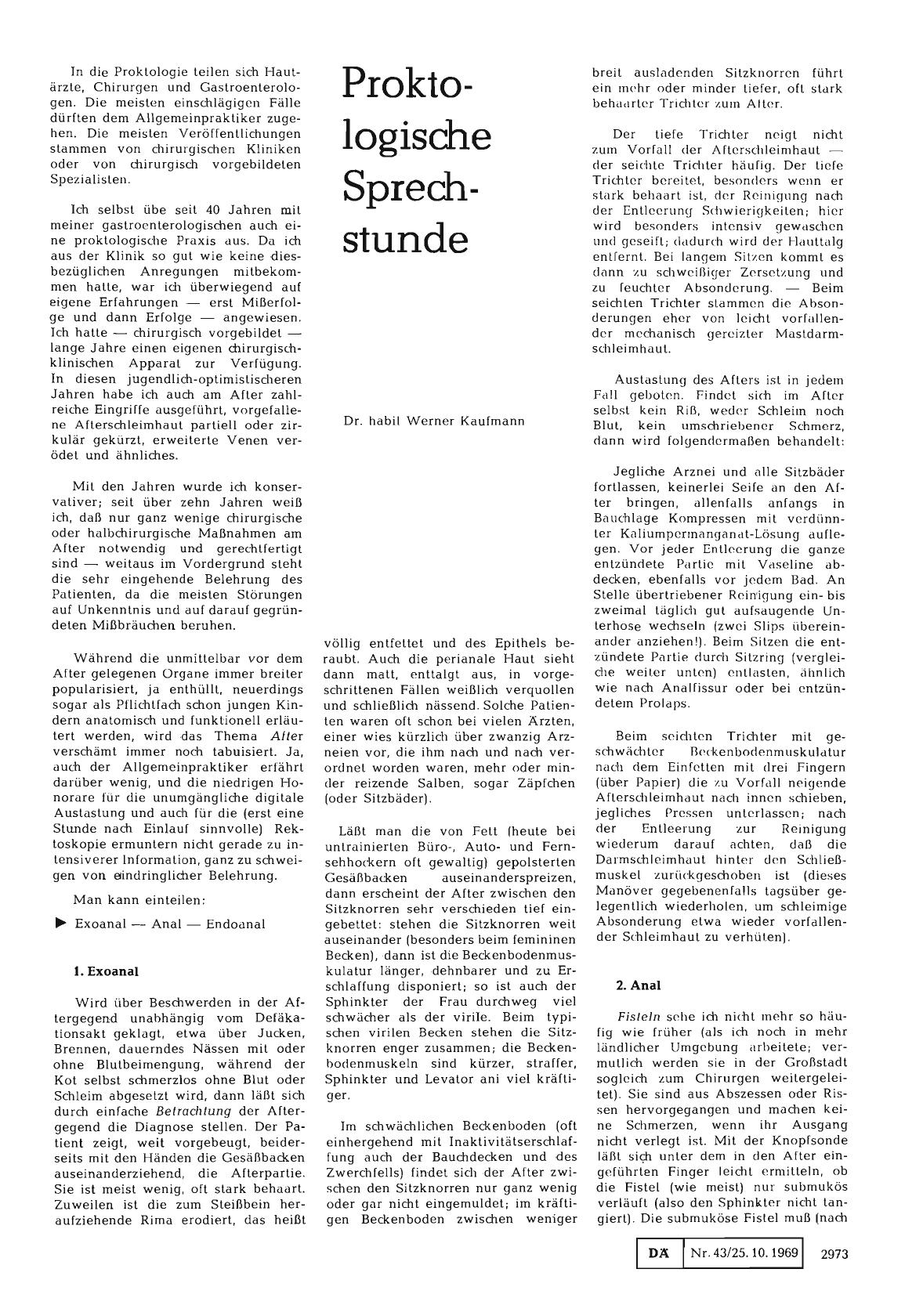 Vorschauseite 1: Proktologische Sprechstunde