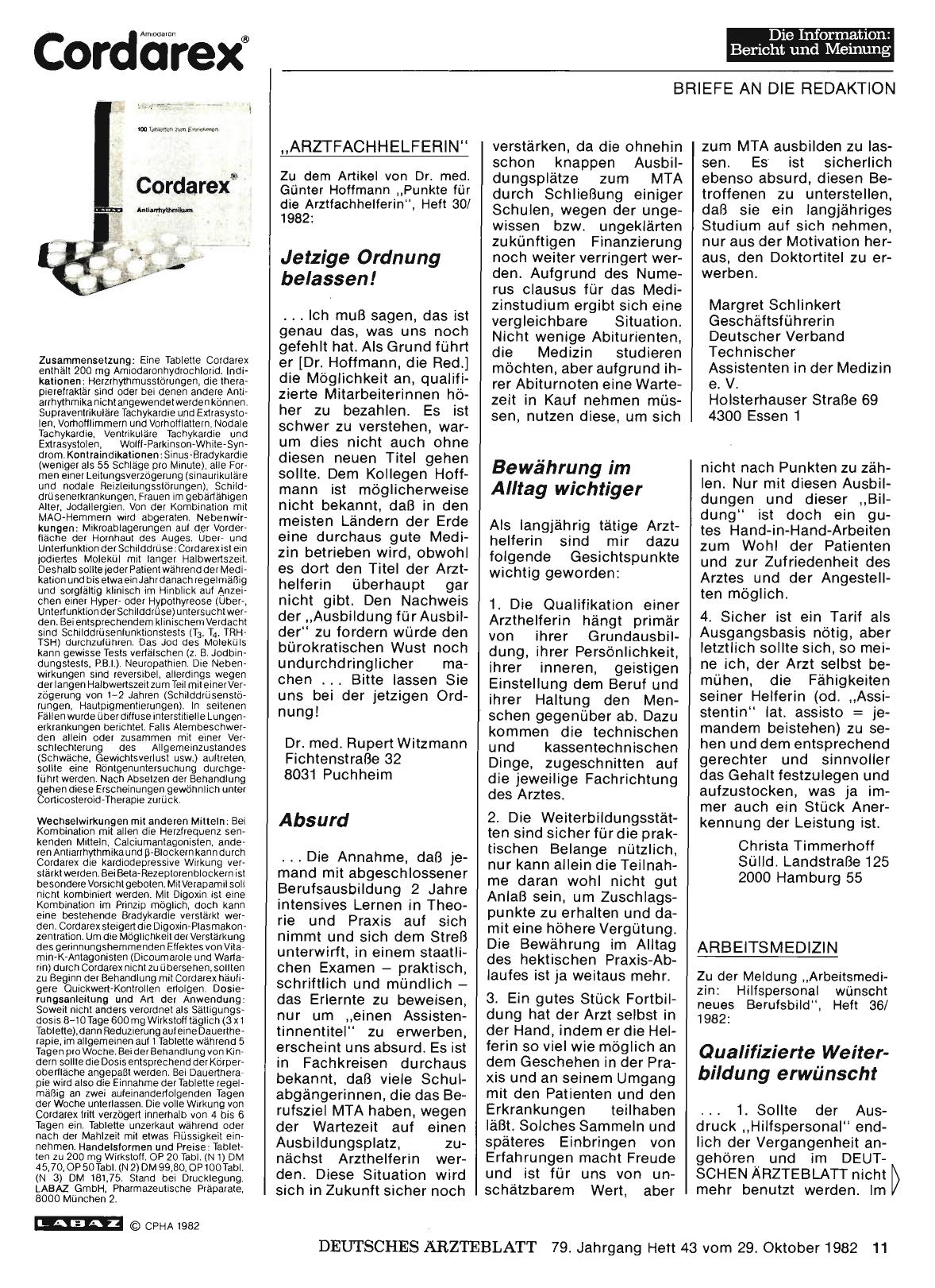 Vorschauseite 1: ARBEITSMEDIZIN: Qualifizierte Weiterbildung erwünscht