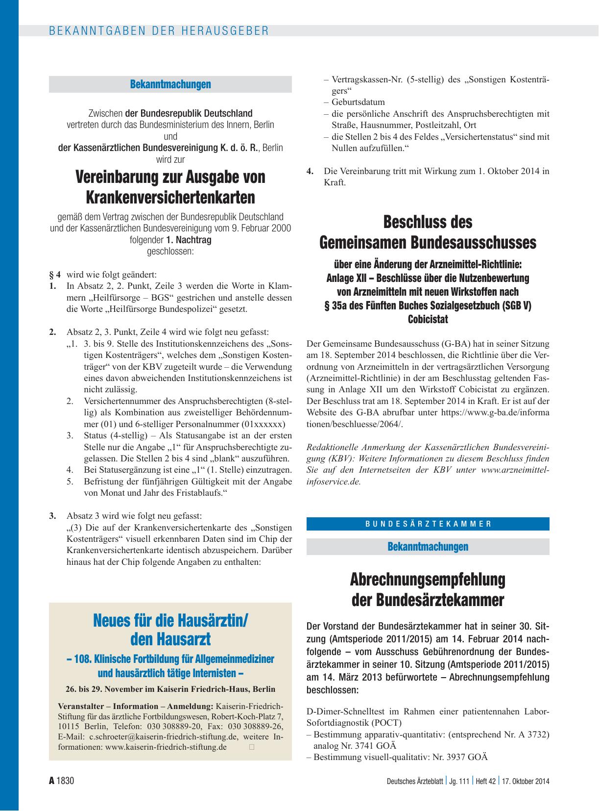Vorschauseite 1: Beschluss des Gemeinsamen Bundesausschusses über eine Änderung der Arzneimittel-Richtlinie: Anlage XII – Beschlüsse über die Nutzenbewertung von Arzneimitteln mit neuen Wirkstoffe…