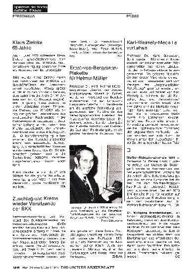 Vorschauseite 1: Zuschlag und Krems wieder Vorsitzende der BKK