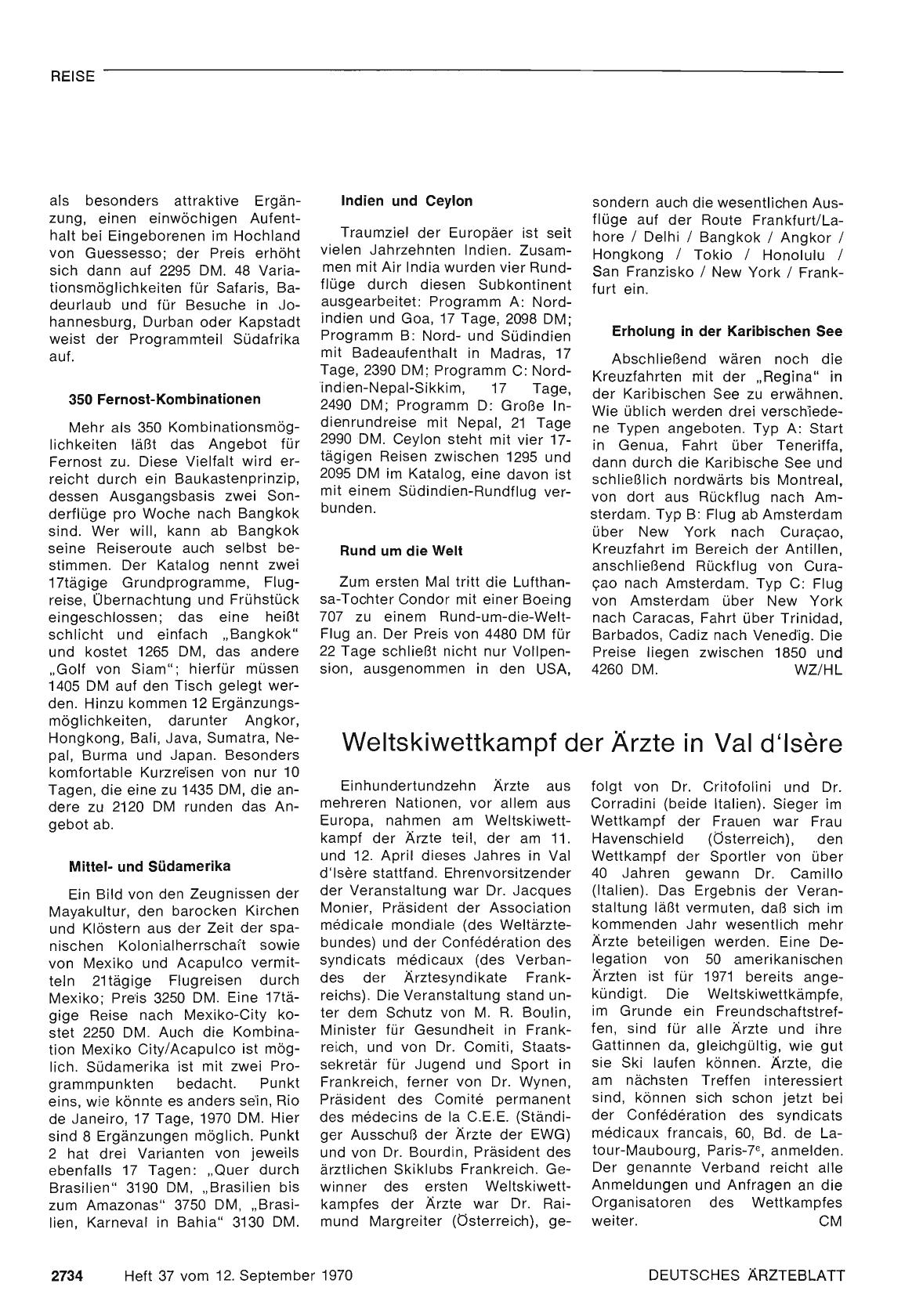 Vorschauseite 1: Weltskiwettkampf der Ärzte in Val d'Isère