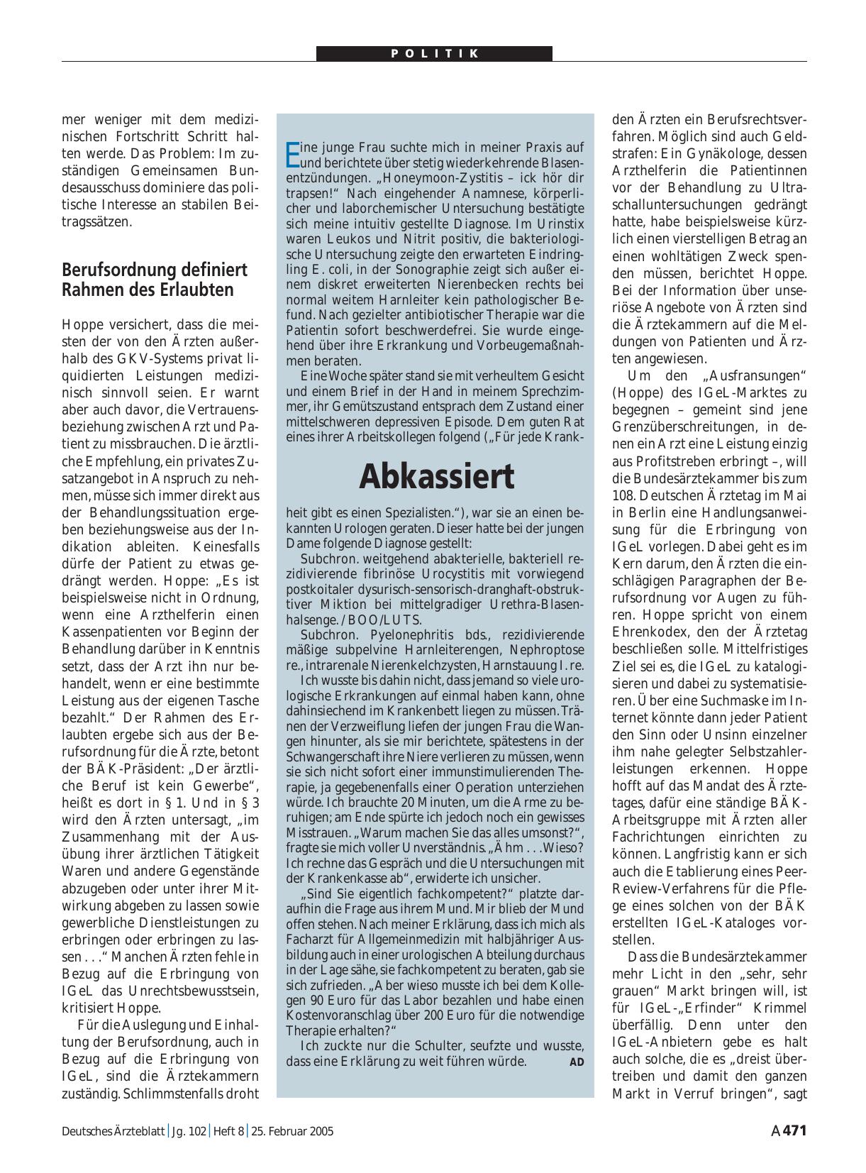 Vorschauseite 1: Abkassiert