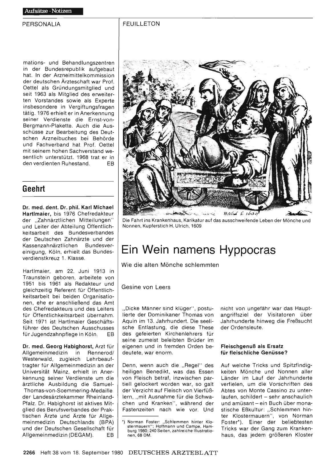 Vorschauseite 1: Ein Wein namens Hyppocras: Wie die alten Mönche schlemmten