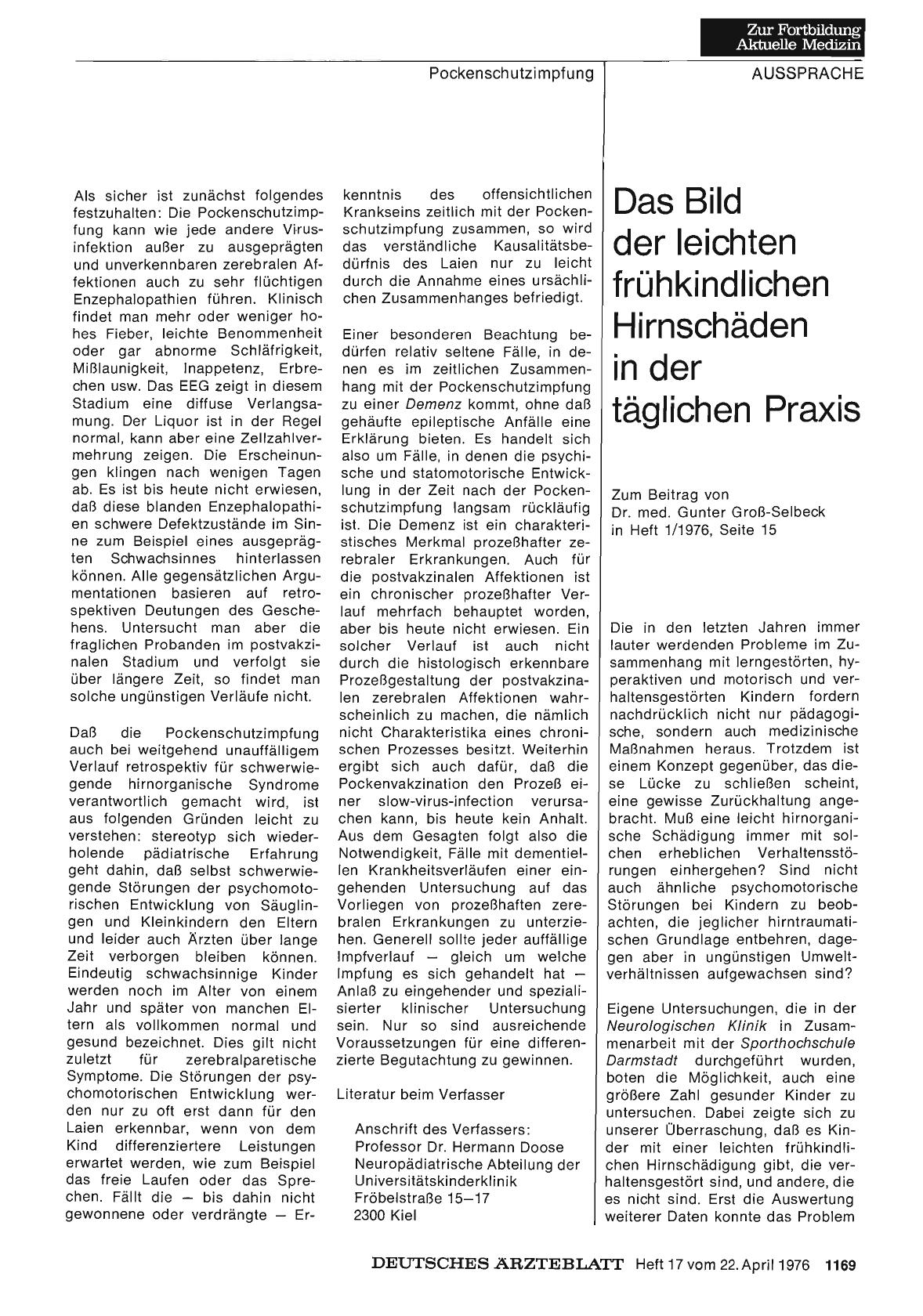 Vorschauseite 1: Das Bild der leichten frühkindlichen Hirnschäden in der täglichen Praxis