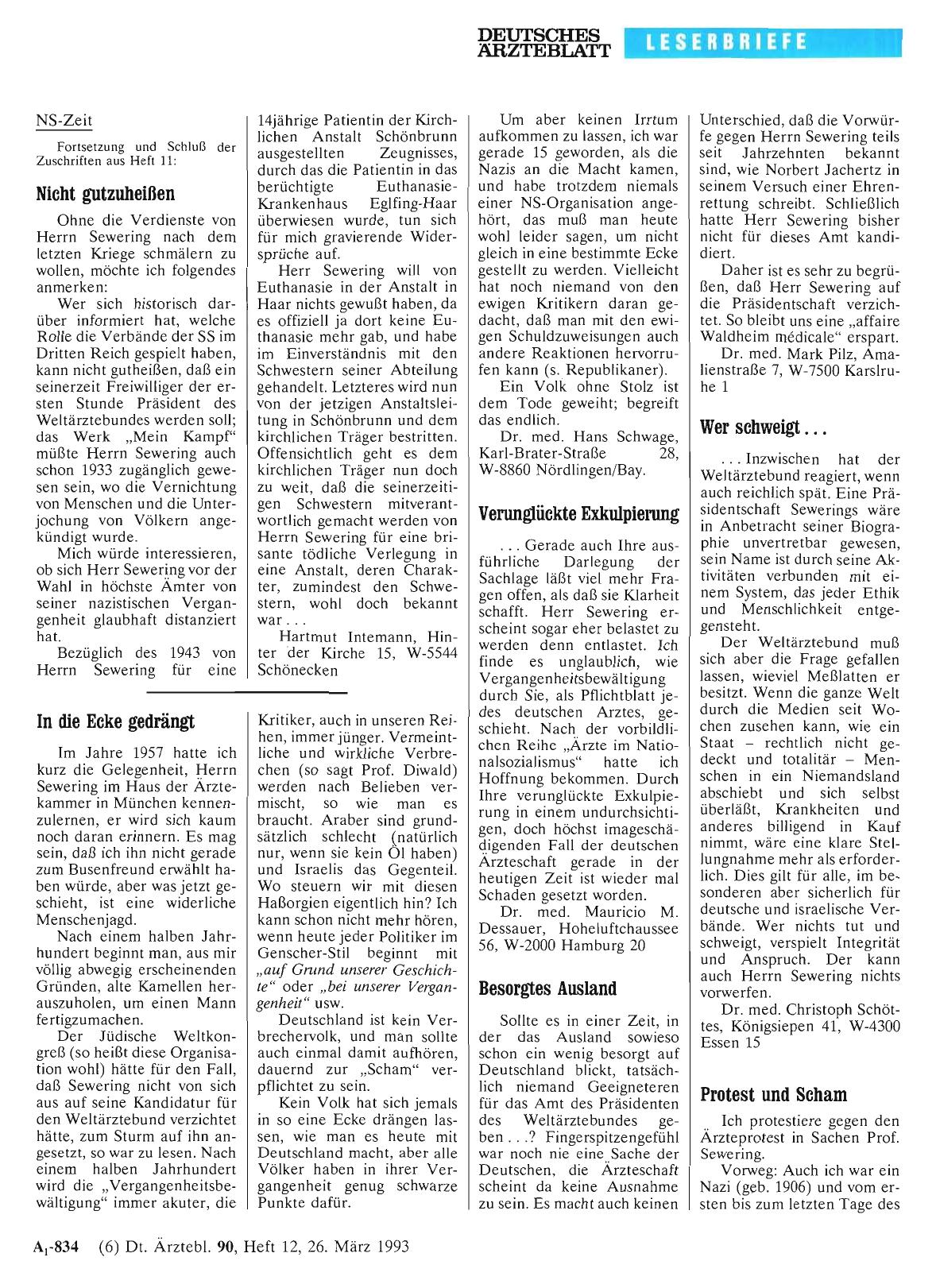 Vorschauseite 1: NS-Zeit: Verunglückte Exkulpierung
