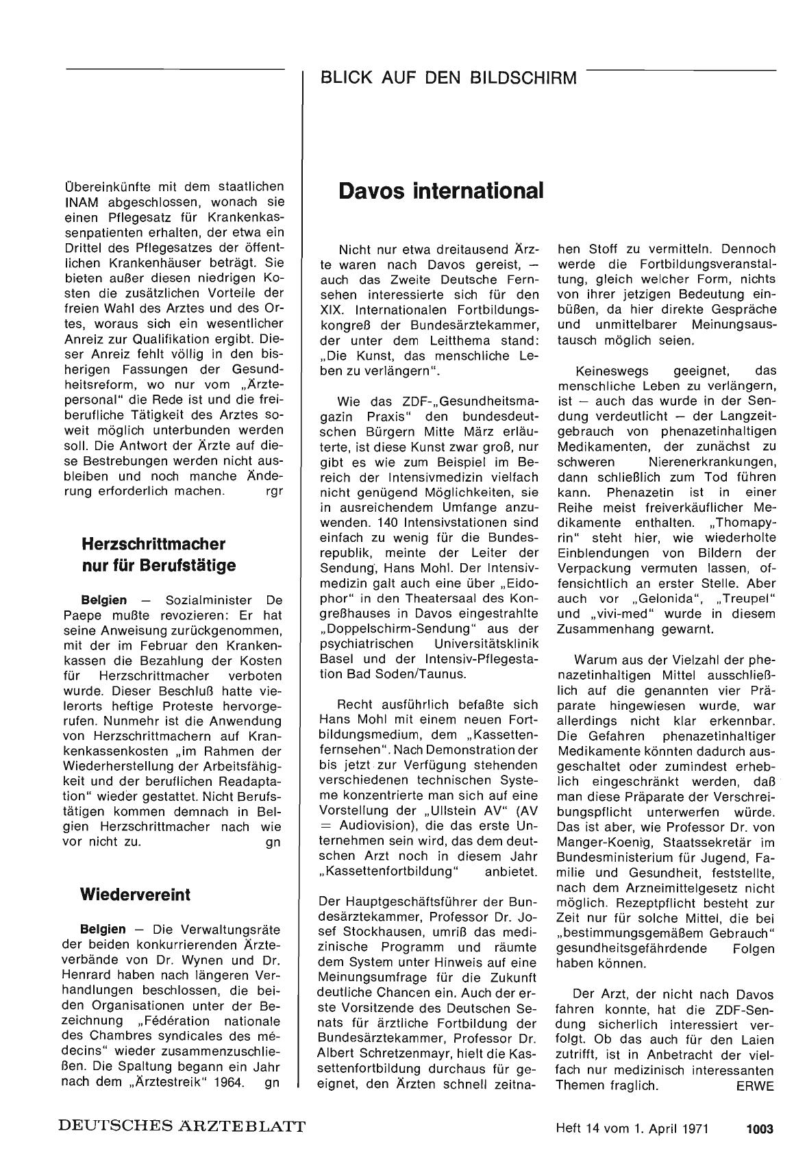 Vorschauseite 1: Herzschrittmacher nur für Berufstätige