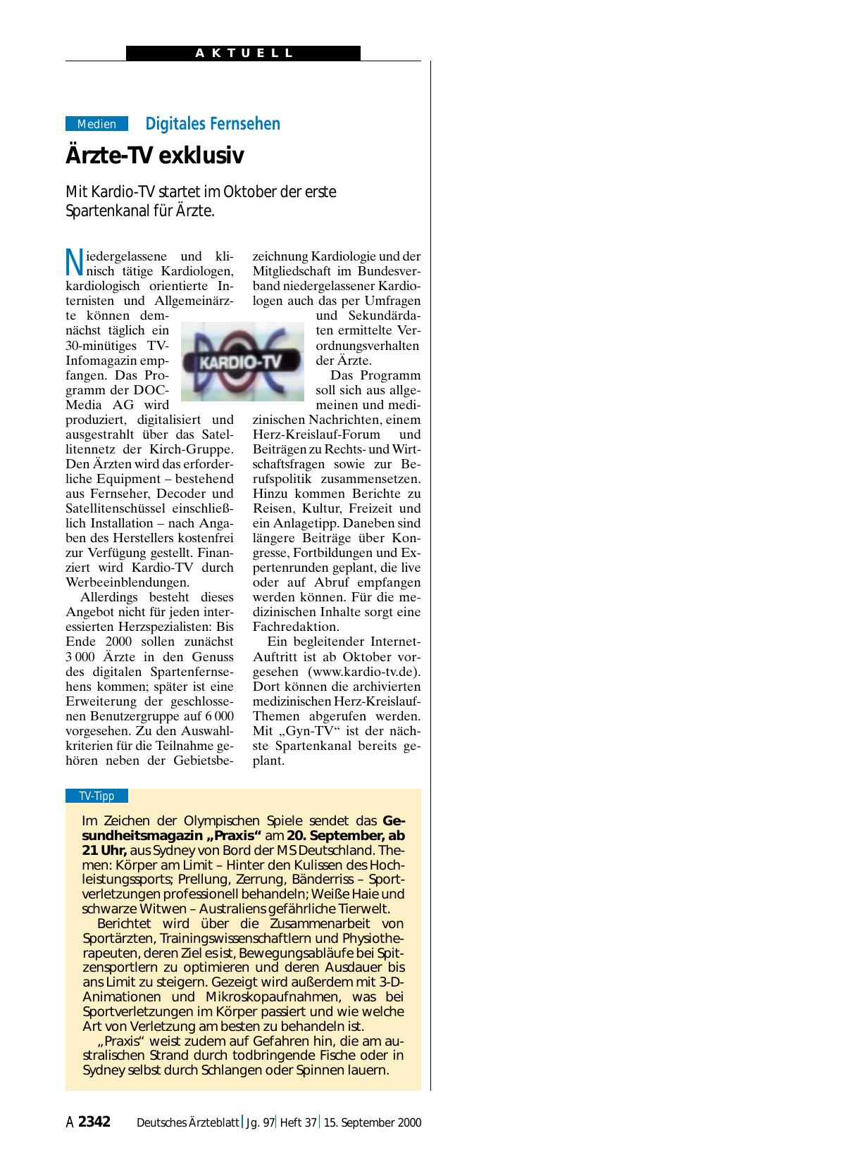 Vorschauseite 1: Gesundheitsmagazin „Praxis“