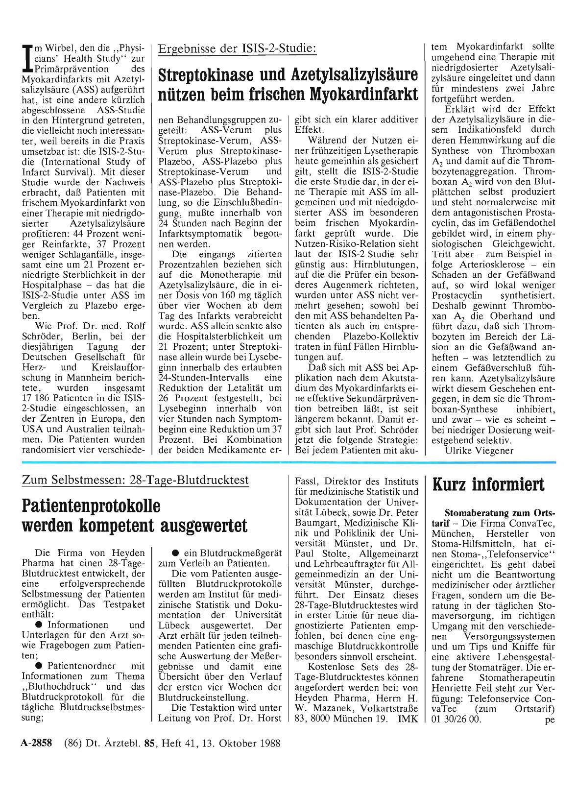 Vorschauseite 1: Zum Selbstmessen: 28-Tage-Blutdrucktest - Patientenprotokolle werden kompetent ausgewertet