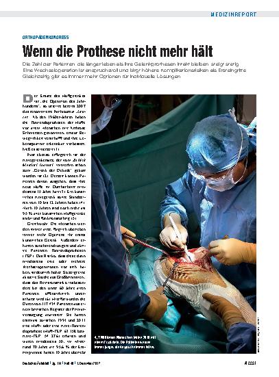 Vorschauseite 1: Orthopädenkongress: Wenn die Prothese nicht mehr hält