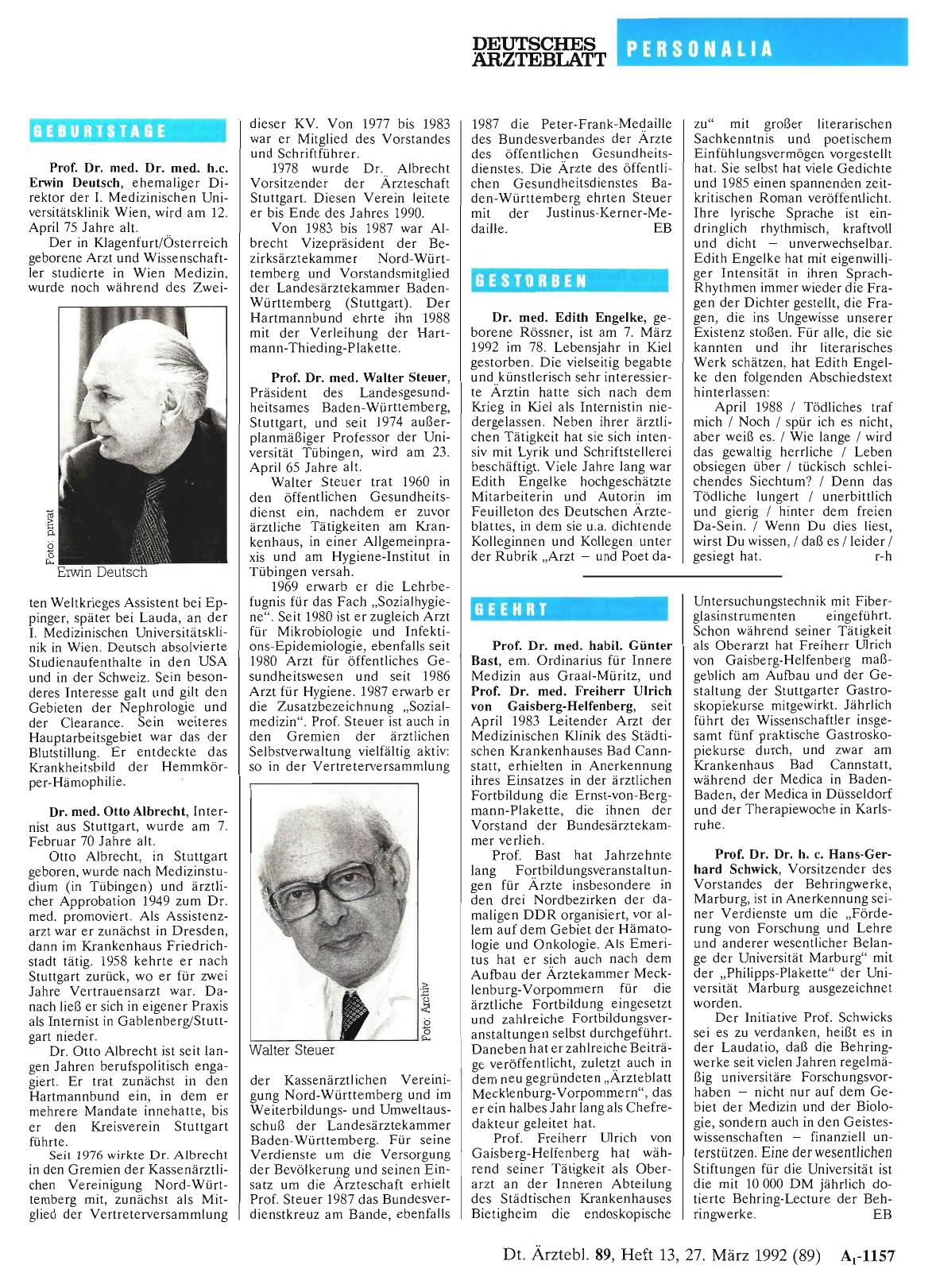 Vorschauseite 1: Geburtstage