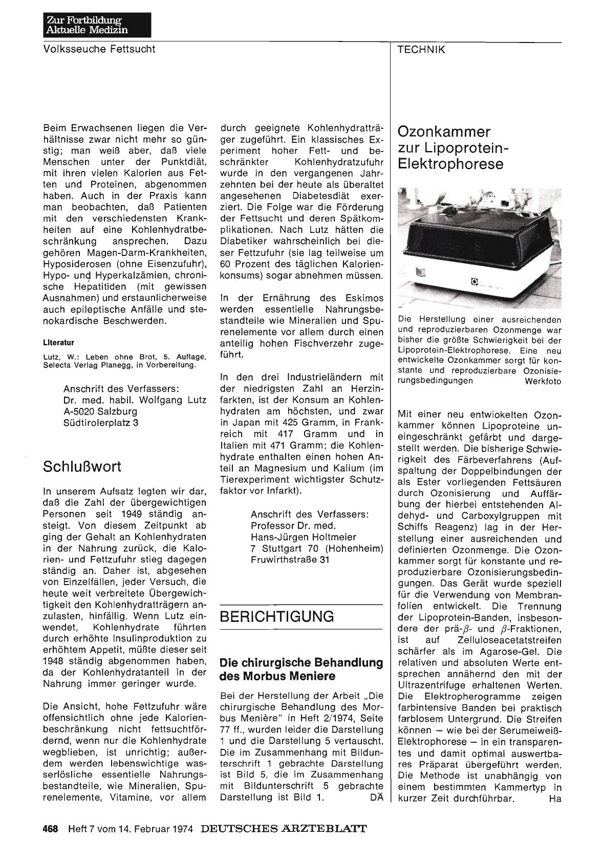 Vorschauseite 1: Ozonkammer zur Lipoprotein-Elektrophorese