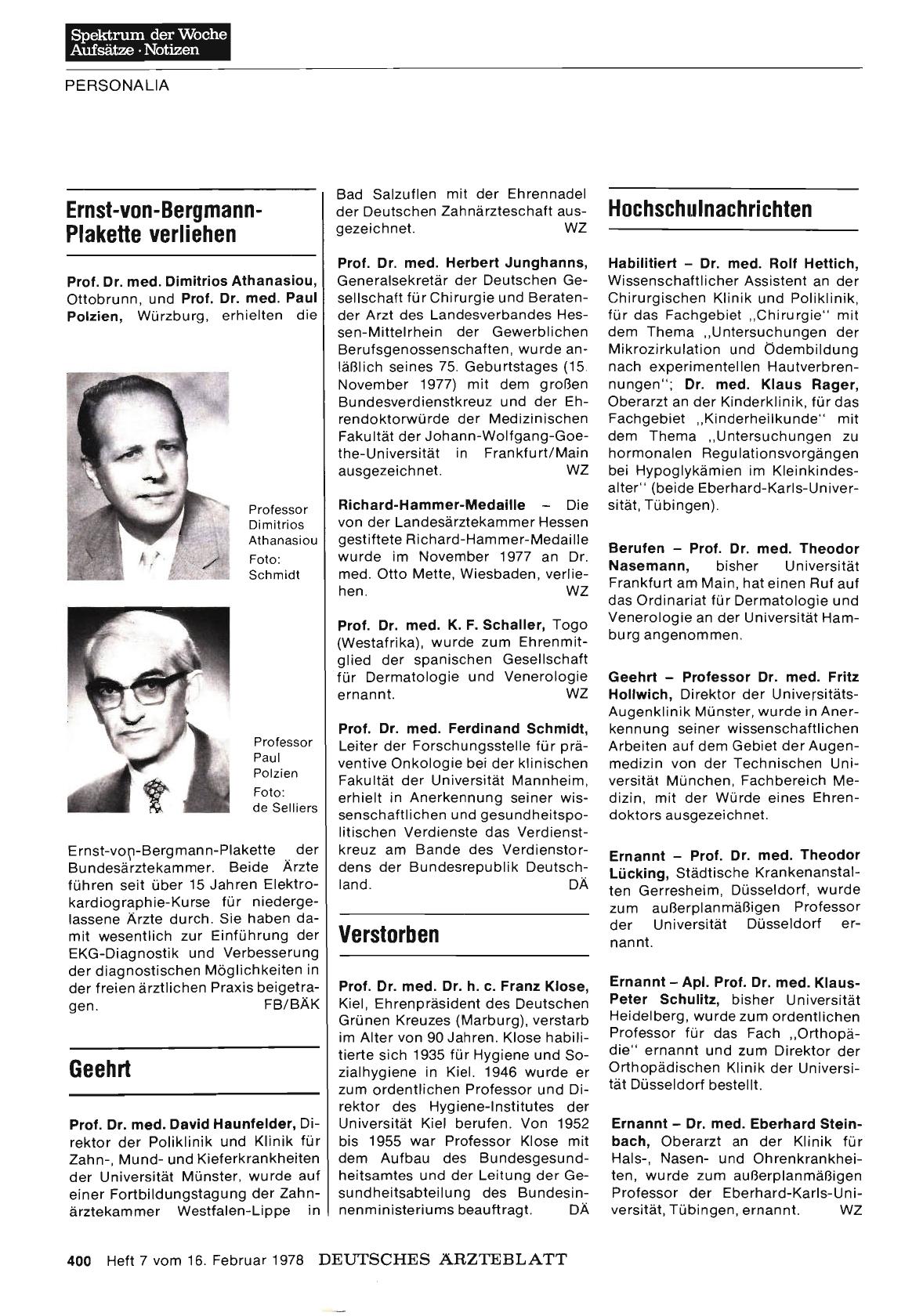 Vorschauseite 1: Geehrt