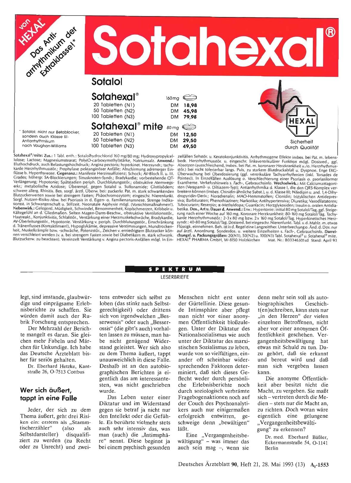 Vorschauseite 1: SBZ und DDR: Wer sich äußert, tappt in eine Falle