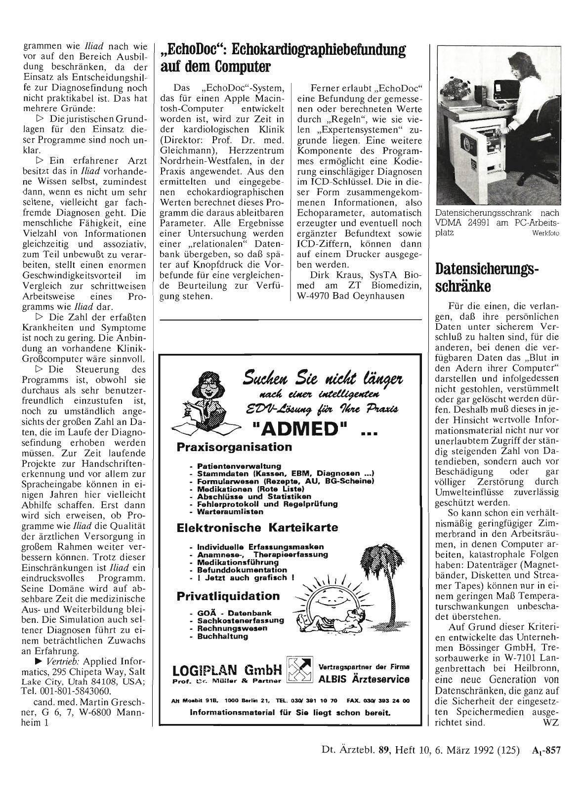 Vorschauseite 1: Datensicherungsschränke