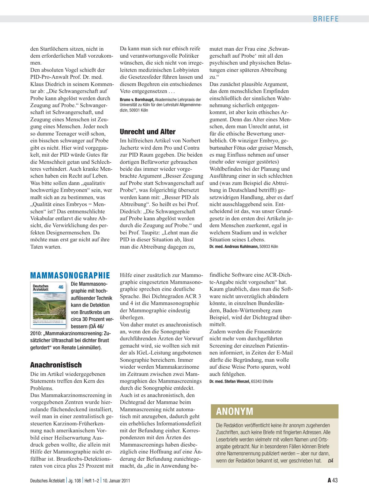 Vorschauseite 1: MammaSonographie: Anachronistisch