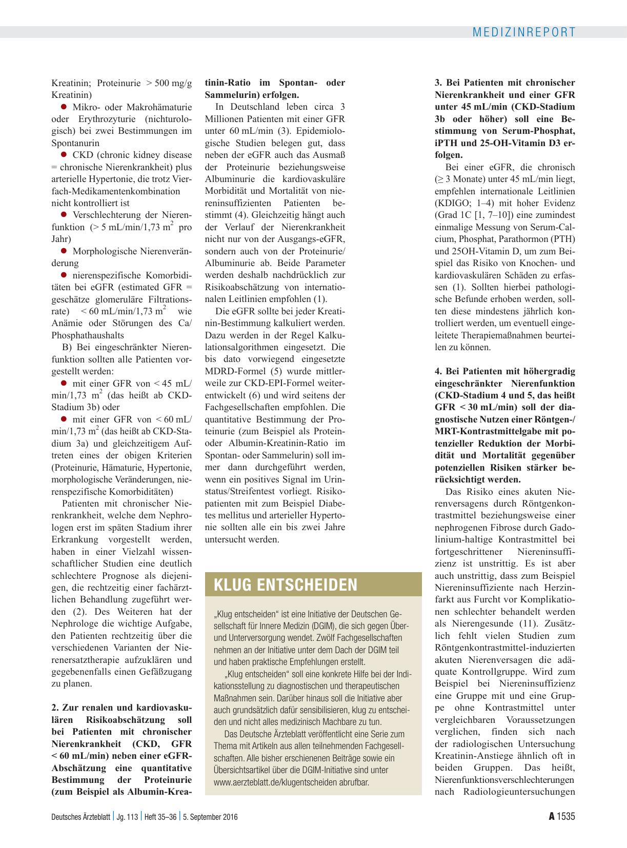 Vorschauseite 2: Klug entscheiden: .. . in der Nephrologie