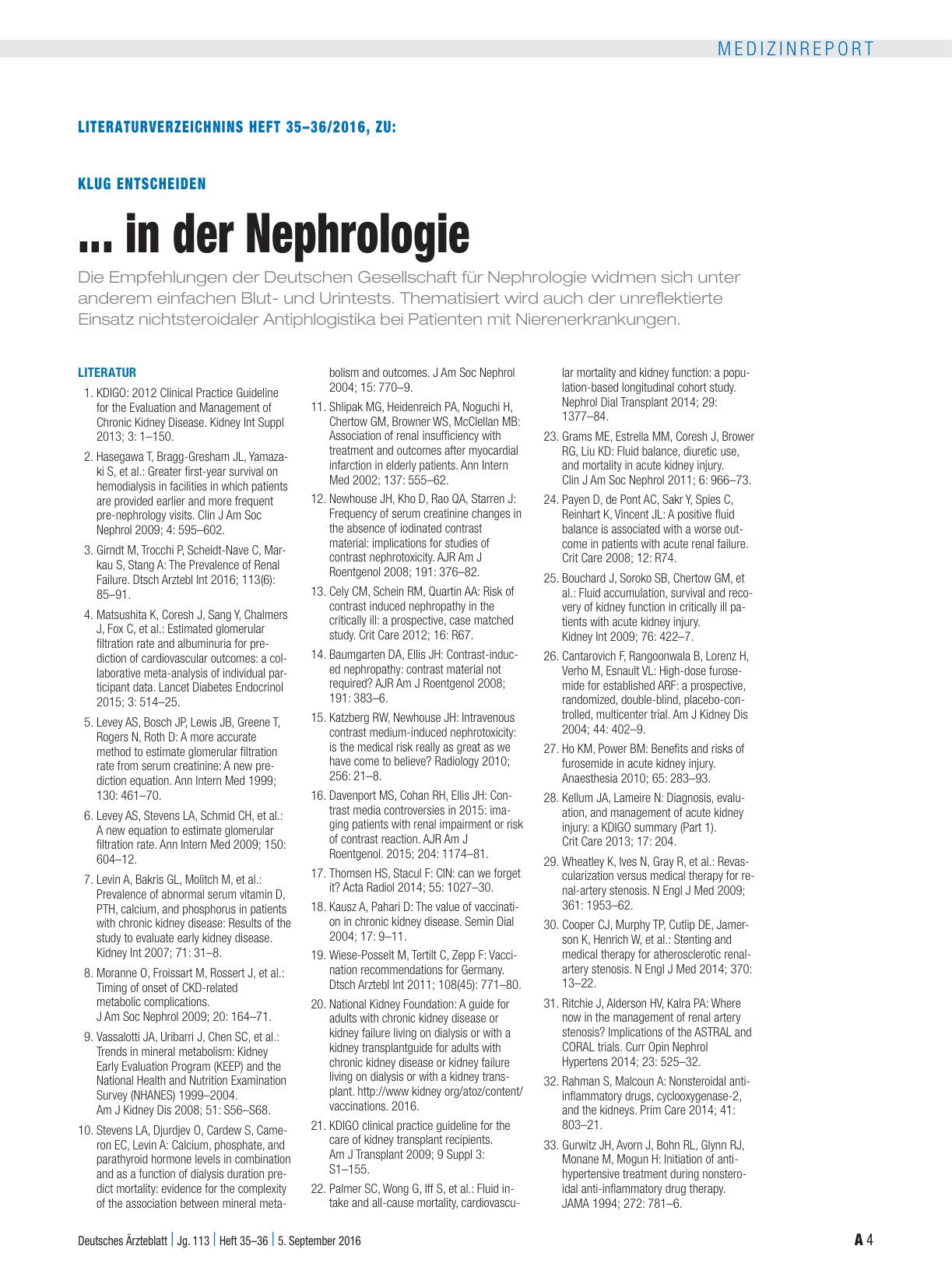 Vorschauseite 4: Klug entscheiden: .. . in der Nephrologie