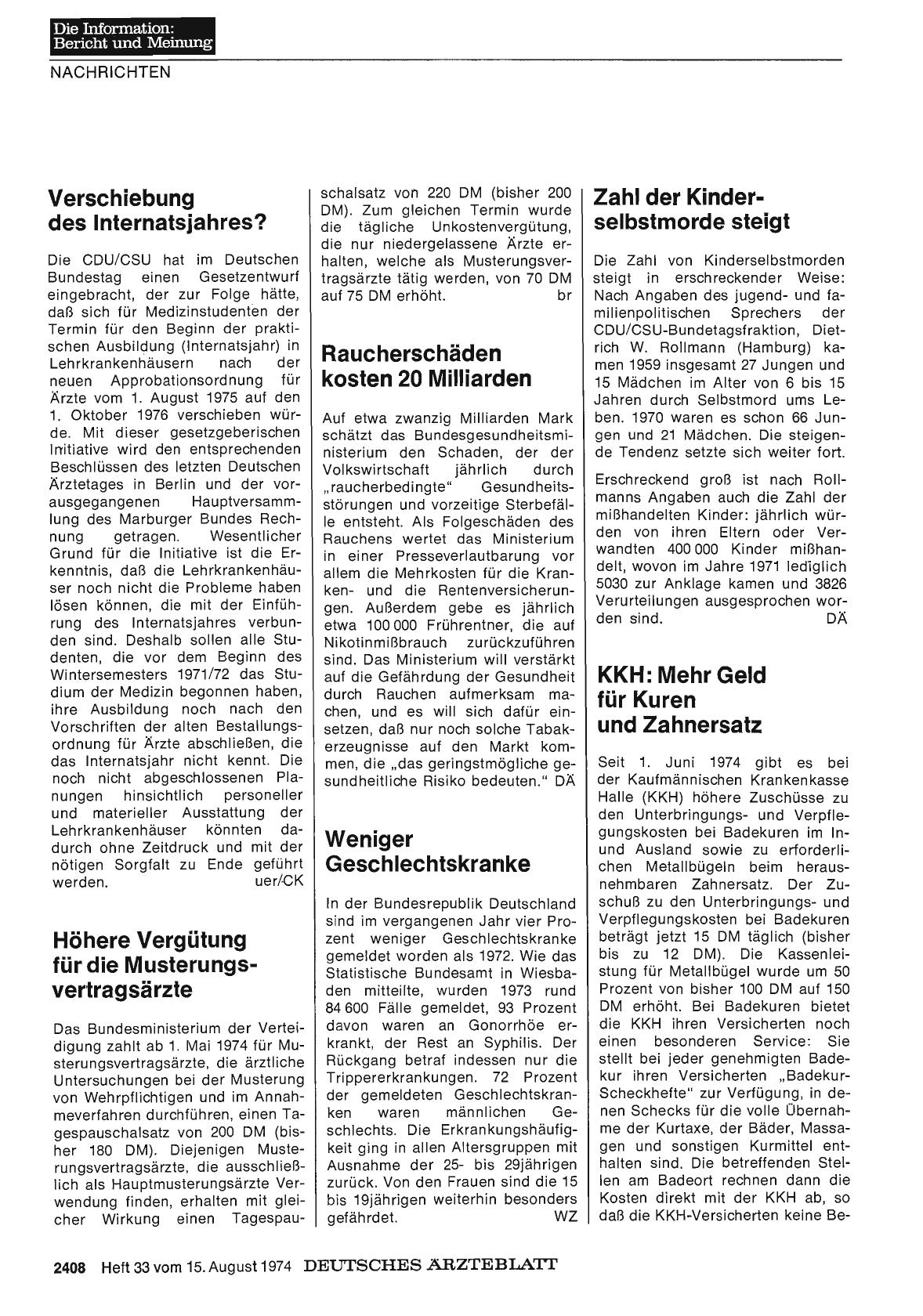 Vorschauseite 1: Weniger Geschlechtskranke