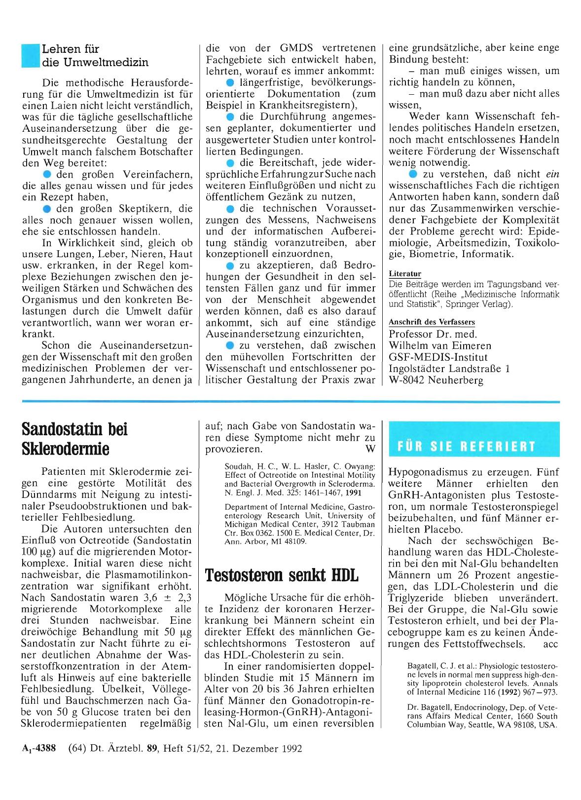 Vorschauseite 1: Testosteron senkt HDL