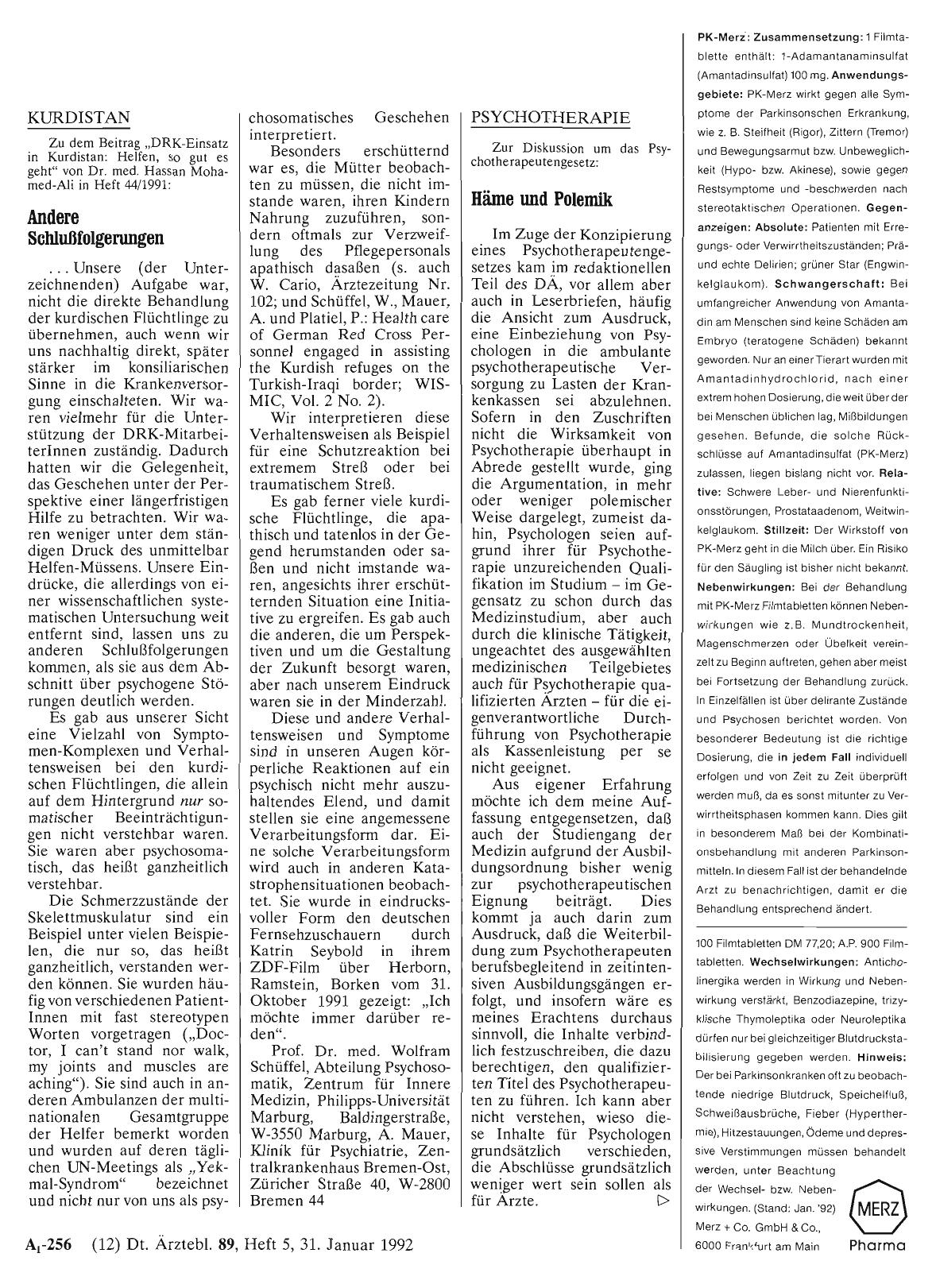 Vorschauseite 1: PSYCHOTHERAPIE: Häme und Polemik