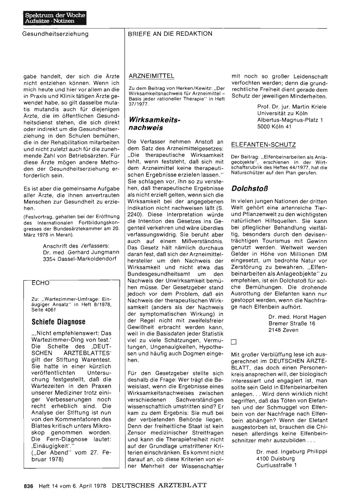 Vorschauseite 1: ELEFANTEN-SCHUTZ: Dolchstoß