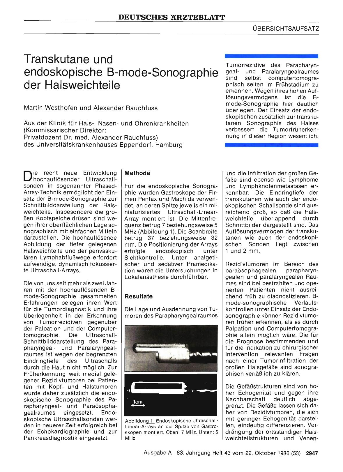 Vorschauseite 1: Transkutane und endoskopische B-mode-Sonographie der Halsweichteile