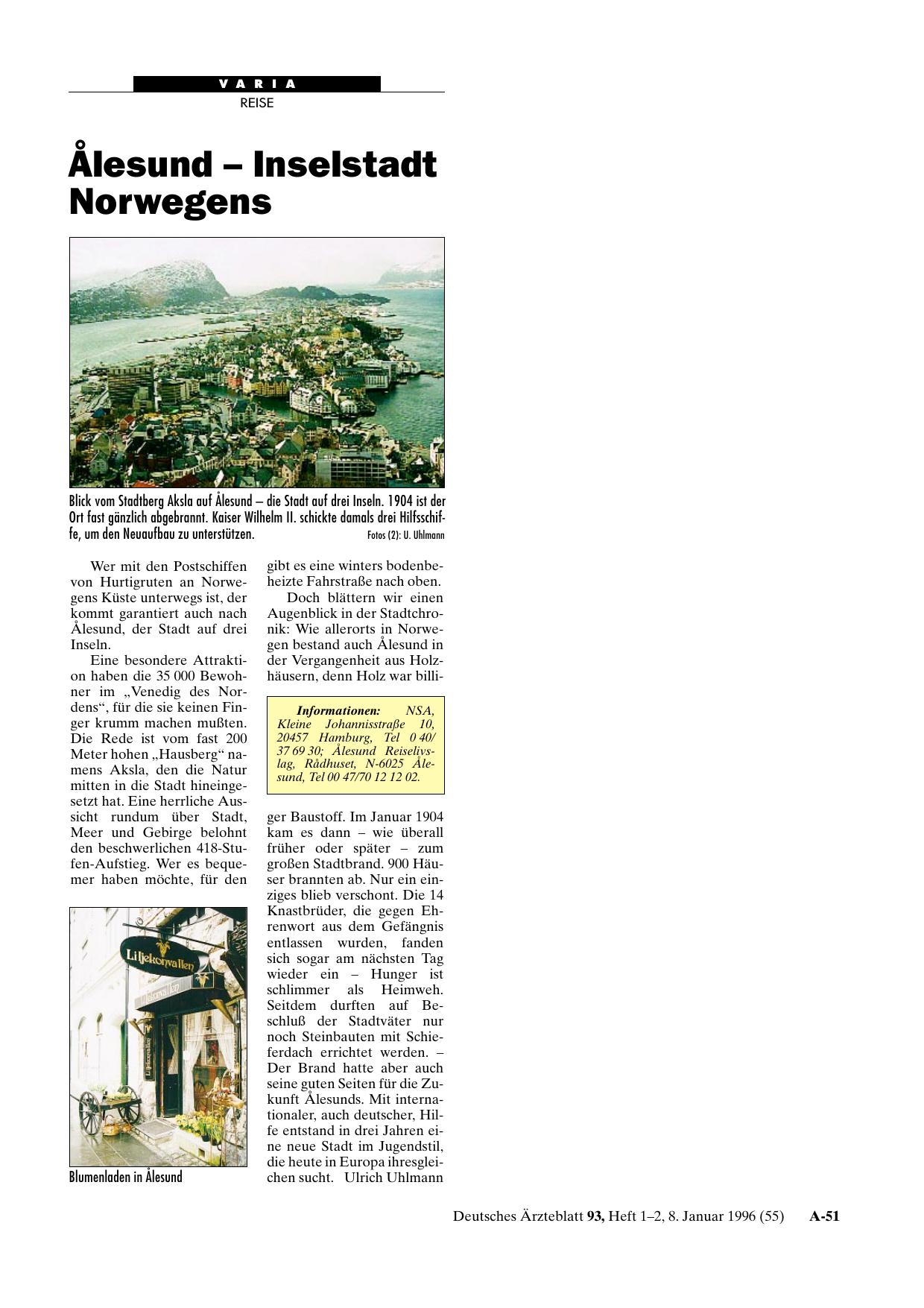 Vorschauseite 1: Ålesund – Inselstadt Norwegens