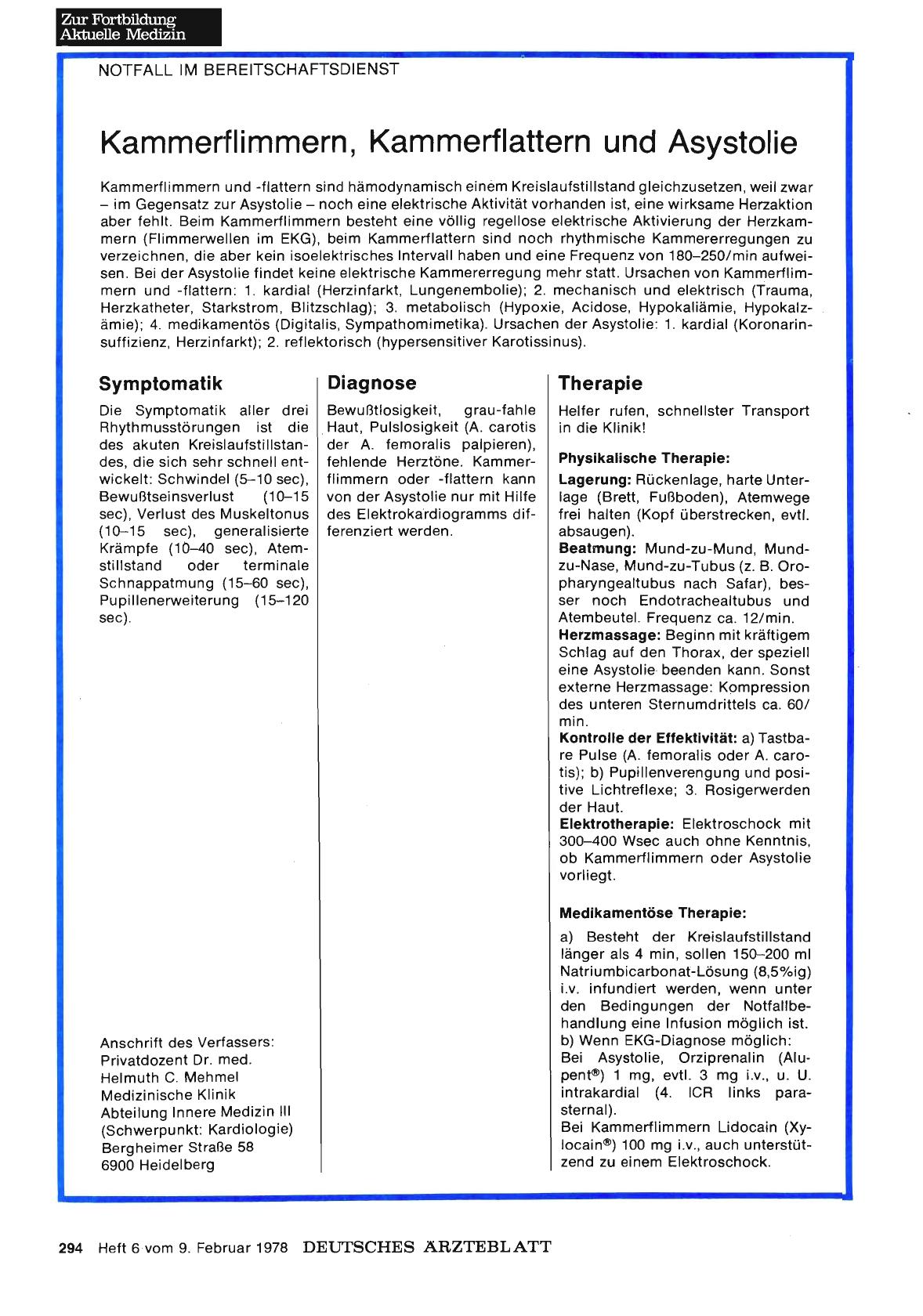 Vorschauseite 1: Kammerflimmern, Kammerflattern und Asystolie