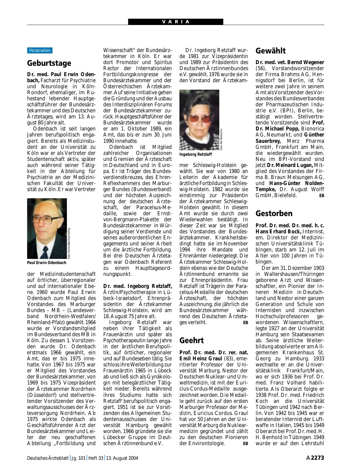 Vorschauseite 1: Geburtstage