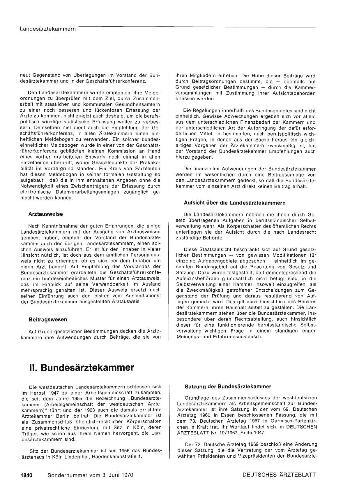 Vorschauseite 1: E. II. Bundesärztekammer