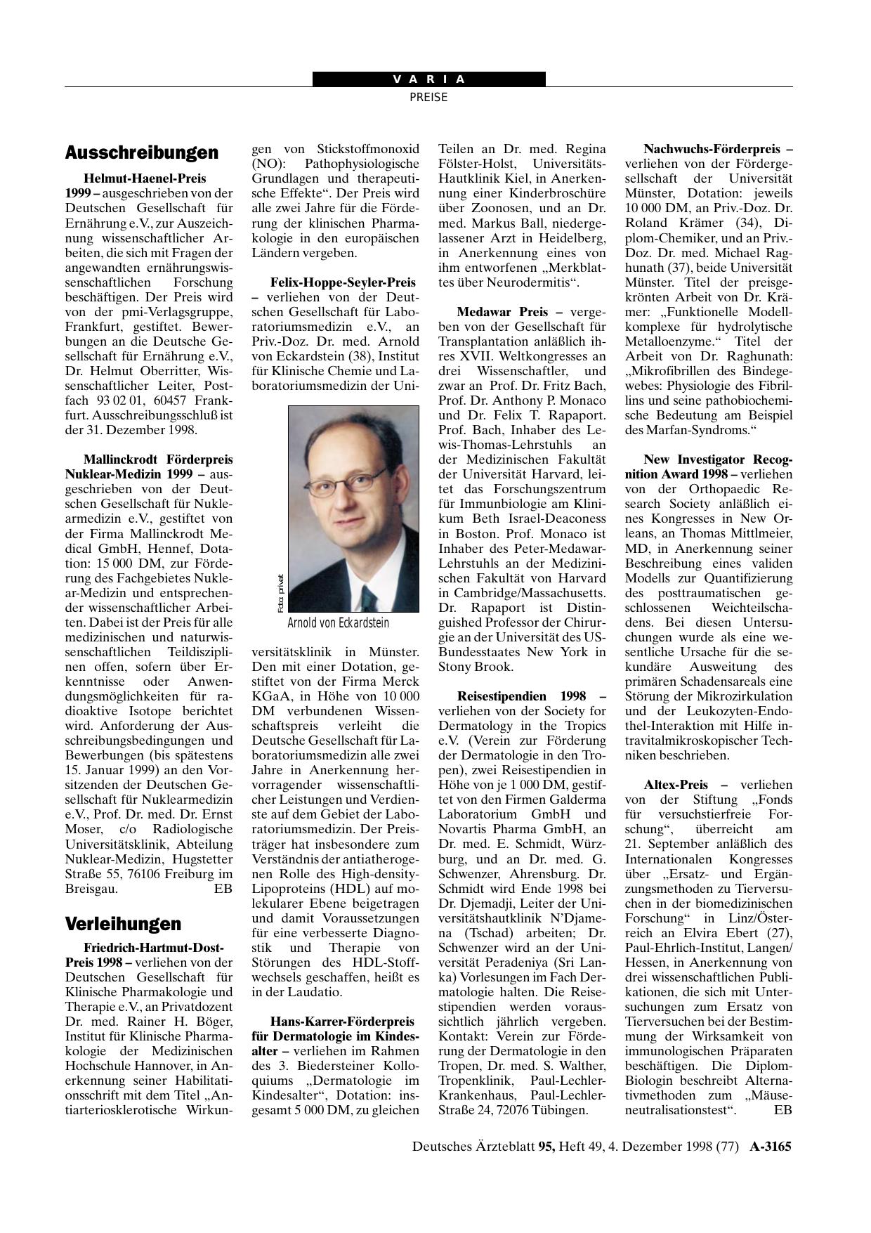 Vorschauseite 1: Ausschreibungen