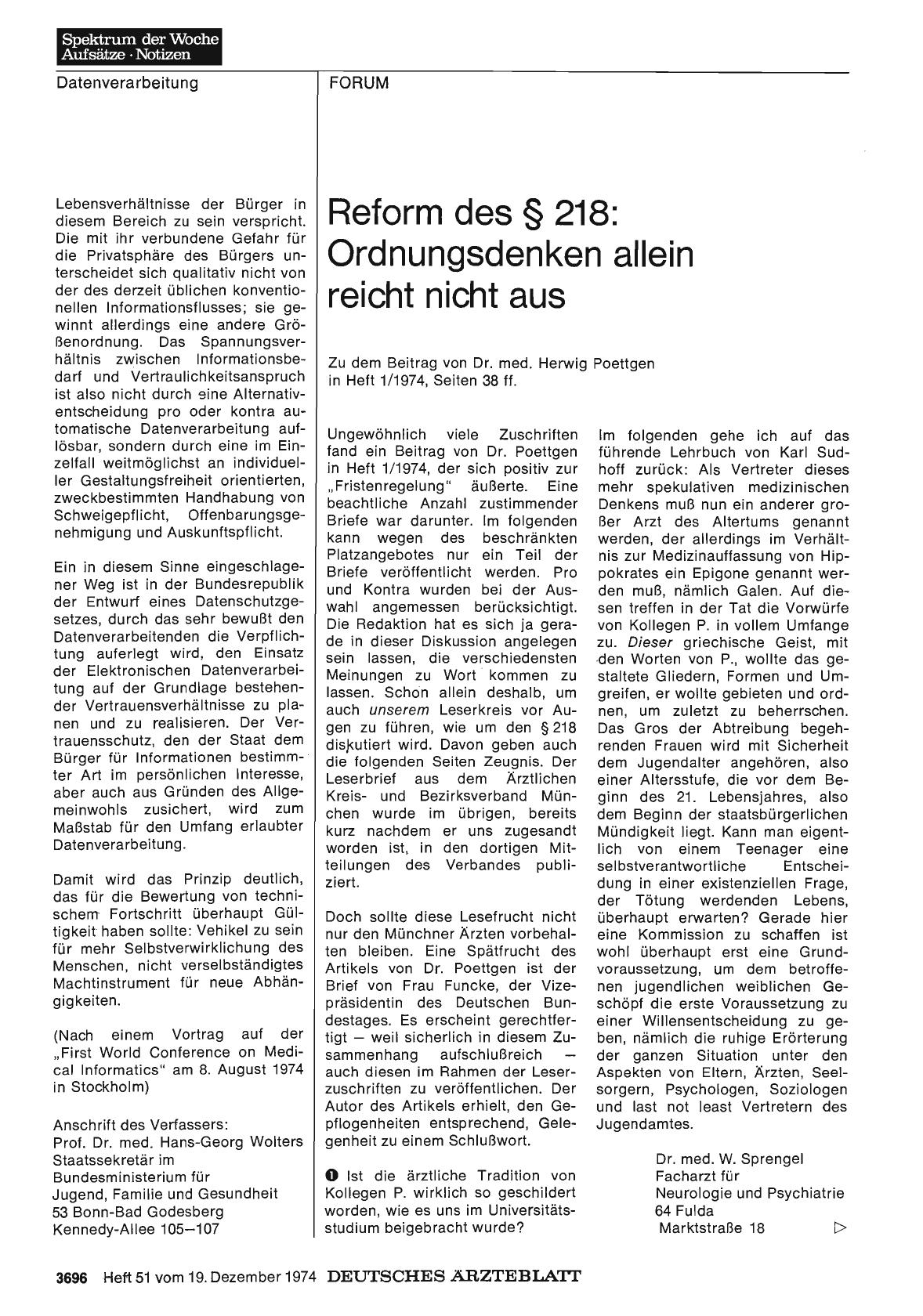 Vorschauseite 1: Reform des § 218: Ordnungsdenken allein reicht nicht aus