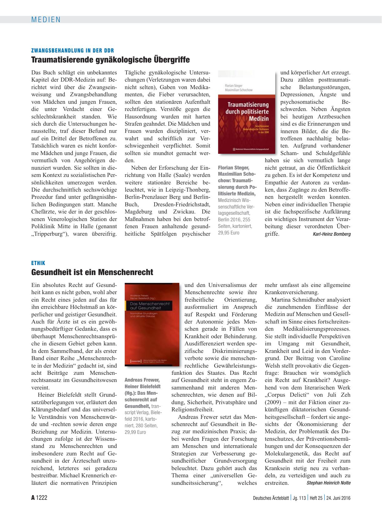 Vorschauseite 1: Zwangsbehandlung in der DDR: Traumatisierende gynäkologische Übergriffe