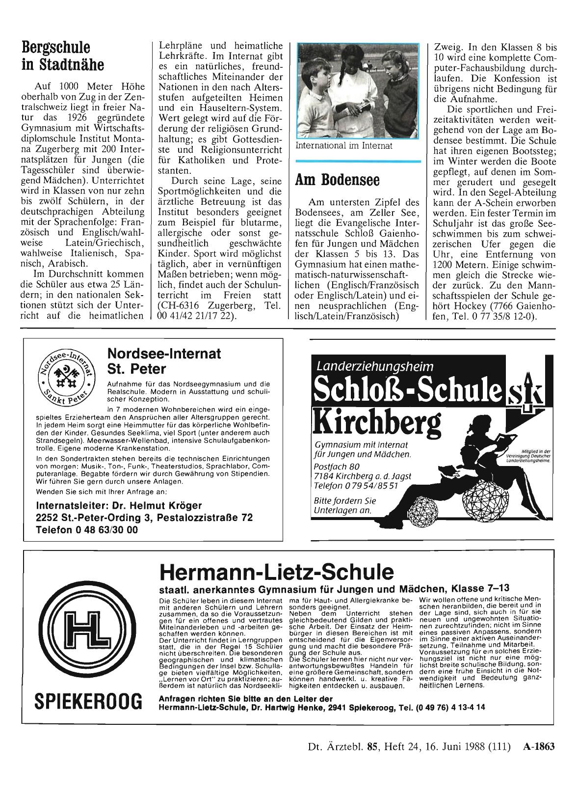 Vorschauseite 1: Bergschule in Stadtnähe