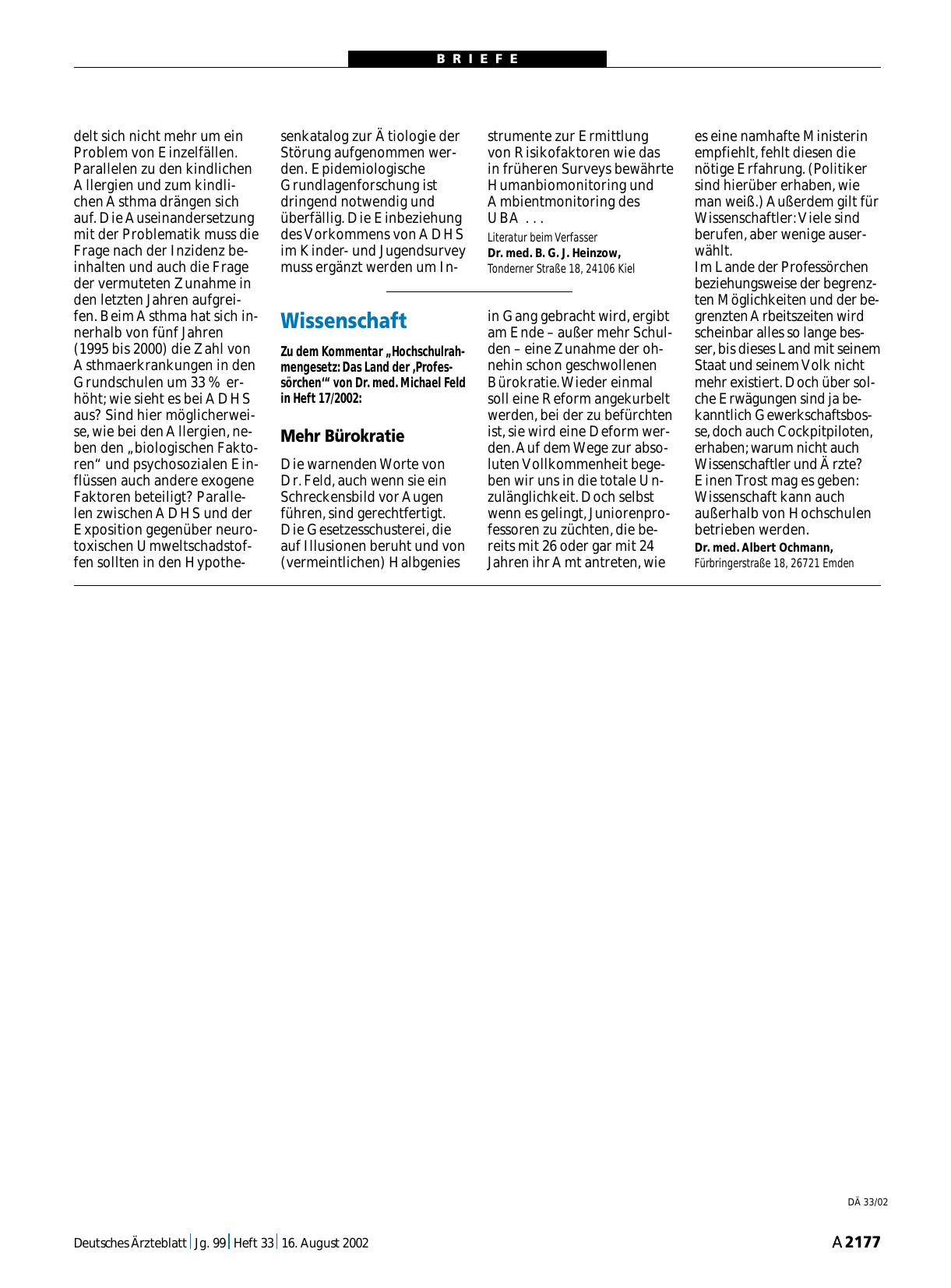 Vorschauseite 1: Wissenschaft: Mehr Bürokratie