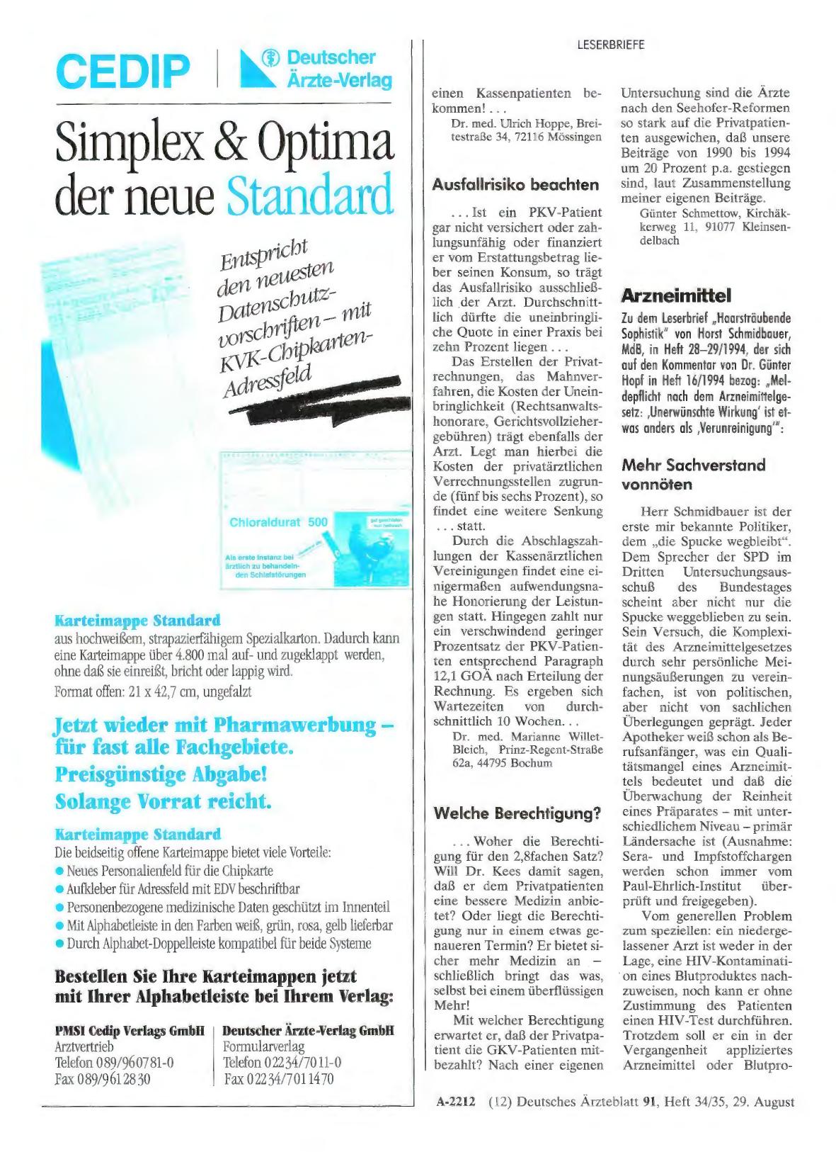 Vorschauseite 1: Arzneimittel: Mehr Sachverstand vonnöten