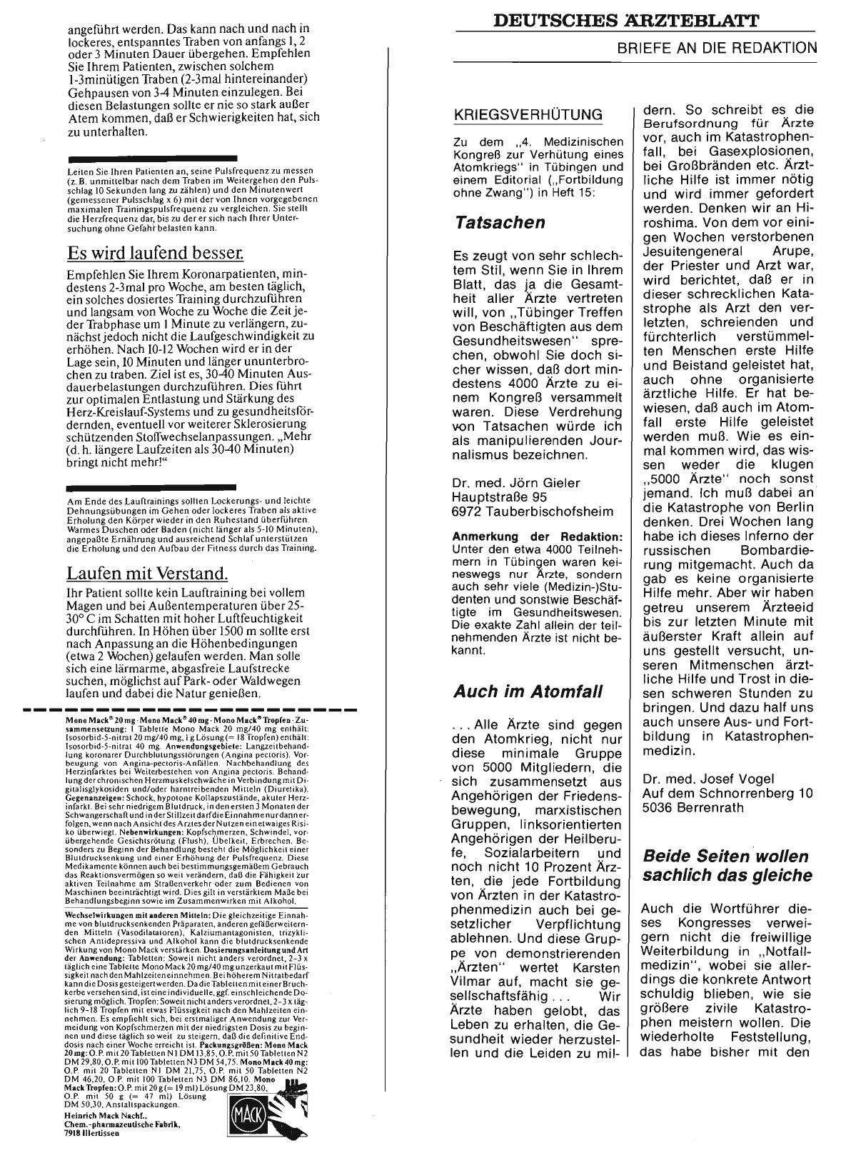 Vorschauseite 1: KRIEGSVERHÜTUNG: Auch im Atomfall
