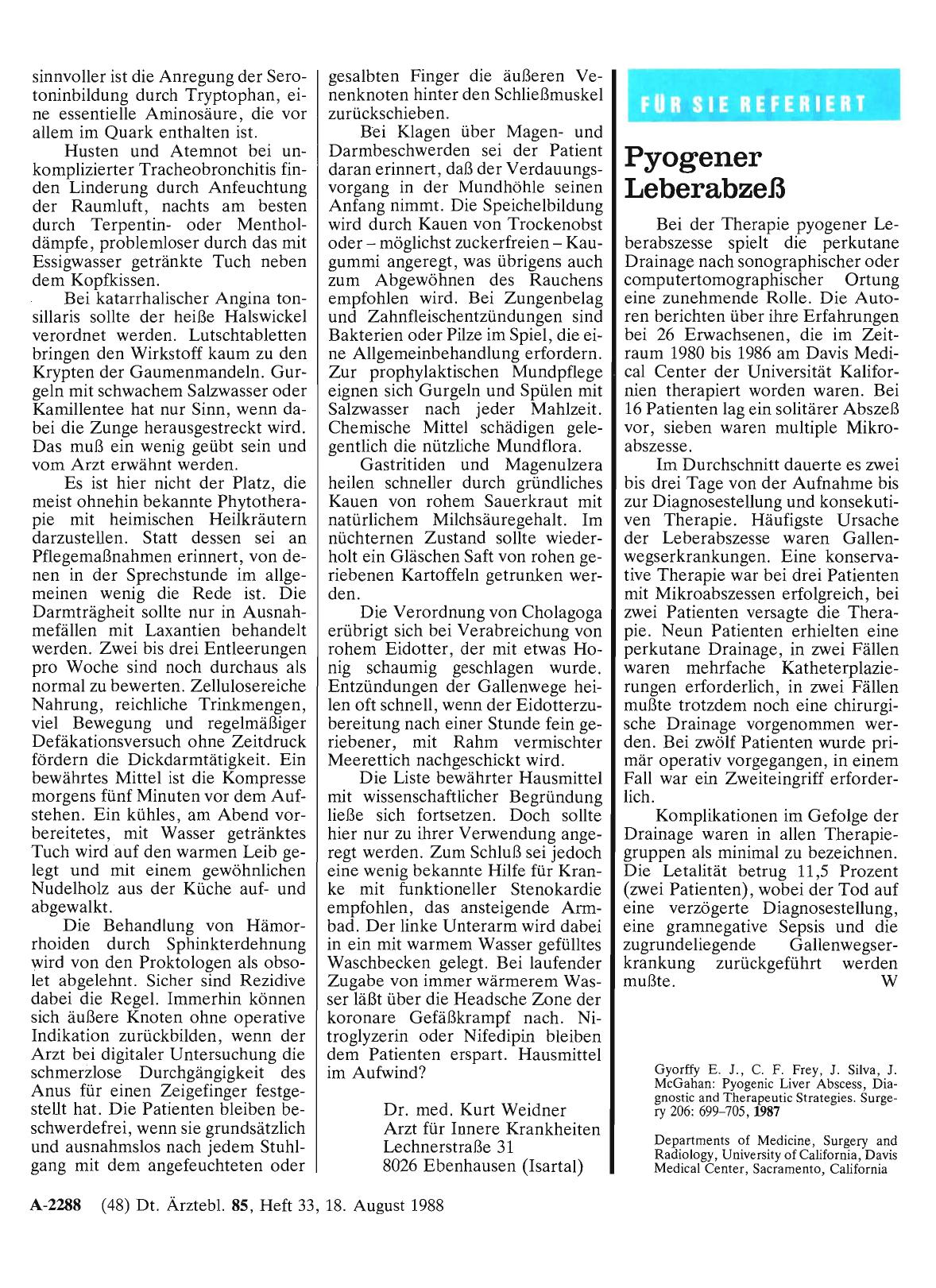 Vorschauseite 1: Pyogener Leberabzeß