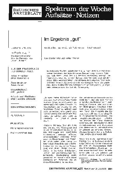 Vorschauseite 1: Im Ergebnis „gut“
